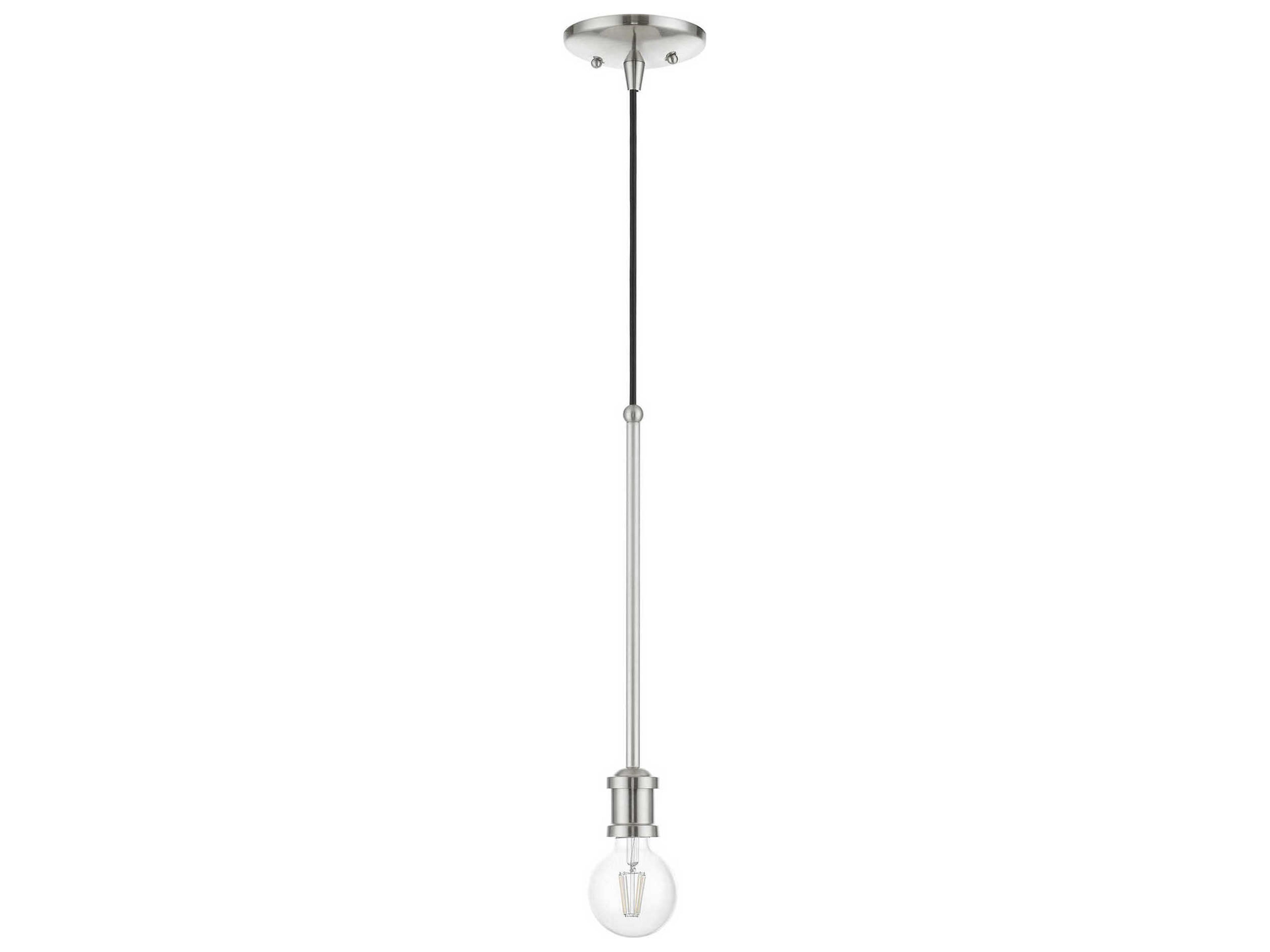 Livex Lighting Lansdale 1-Light Brushed Nickel Mini Pendant