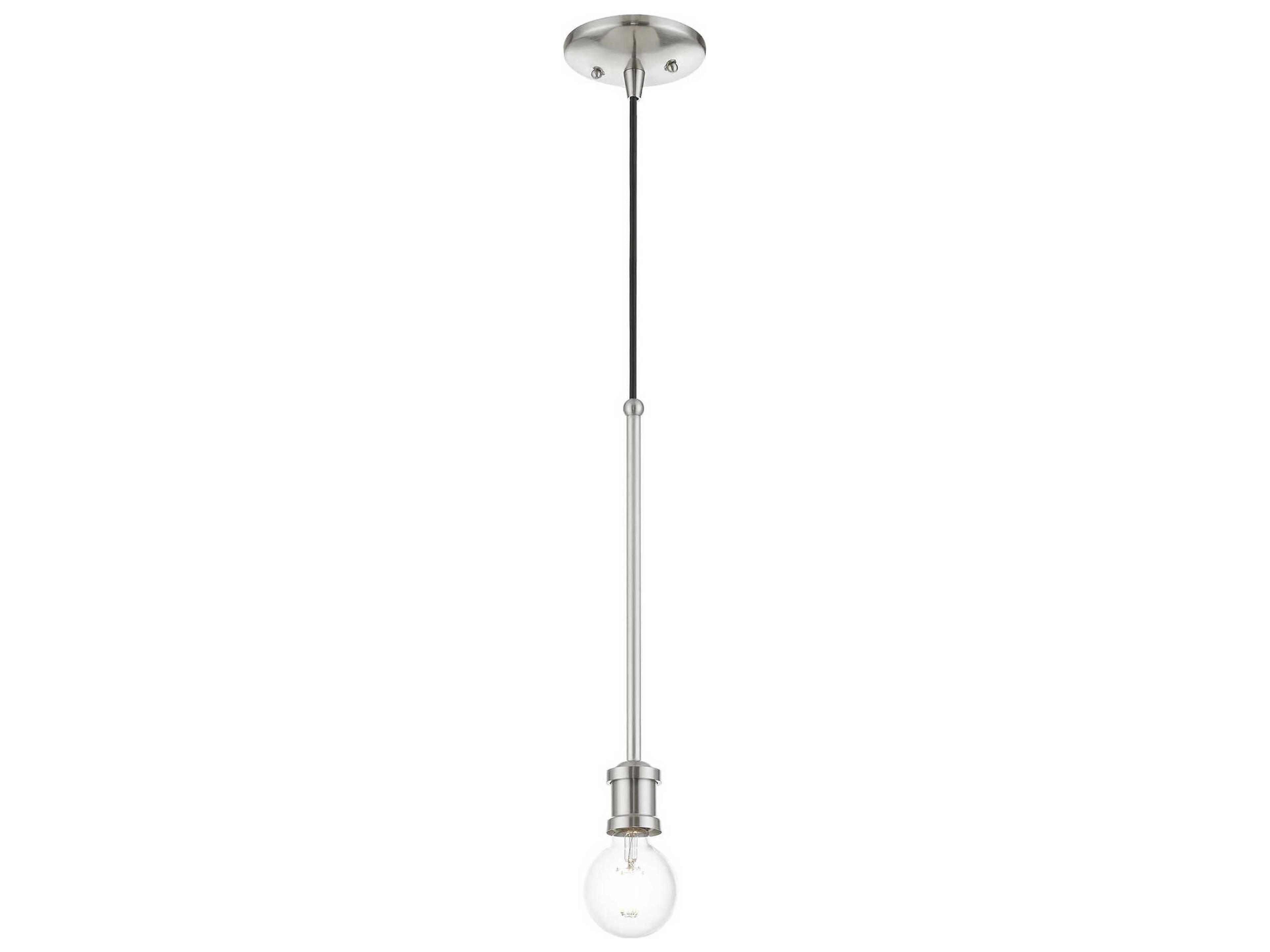 Livex Lighting Lansdale 1-Light Brushed Nickel Mini Pendant