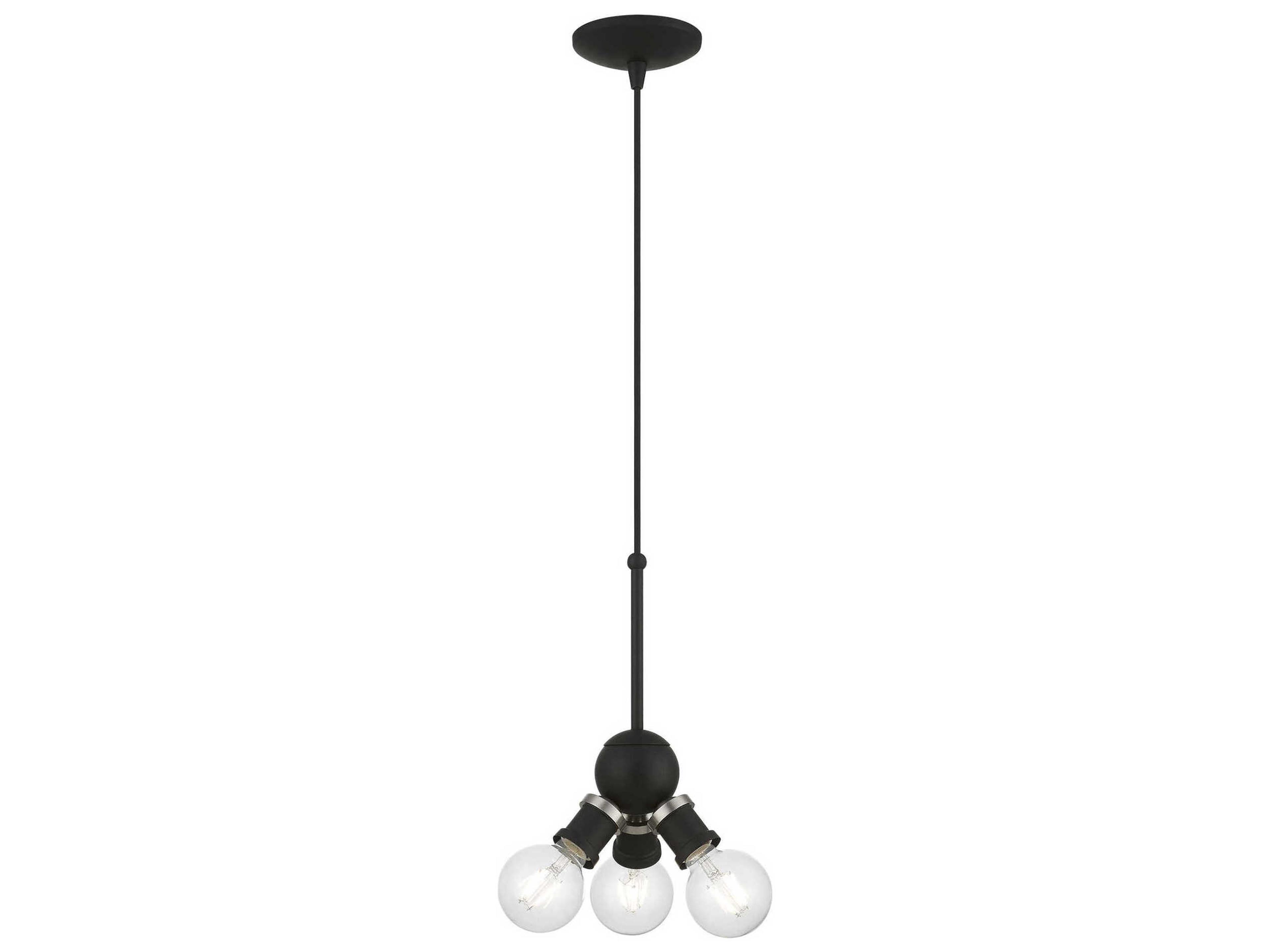 Lansdale 3-Light Black Brushed Nickel Mini Pendant
