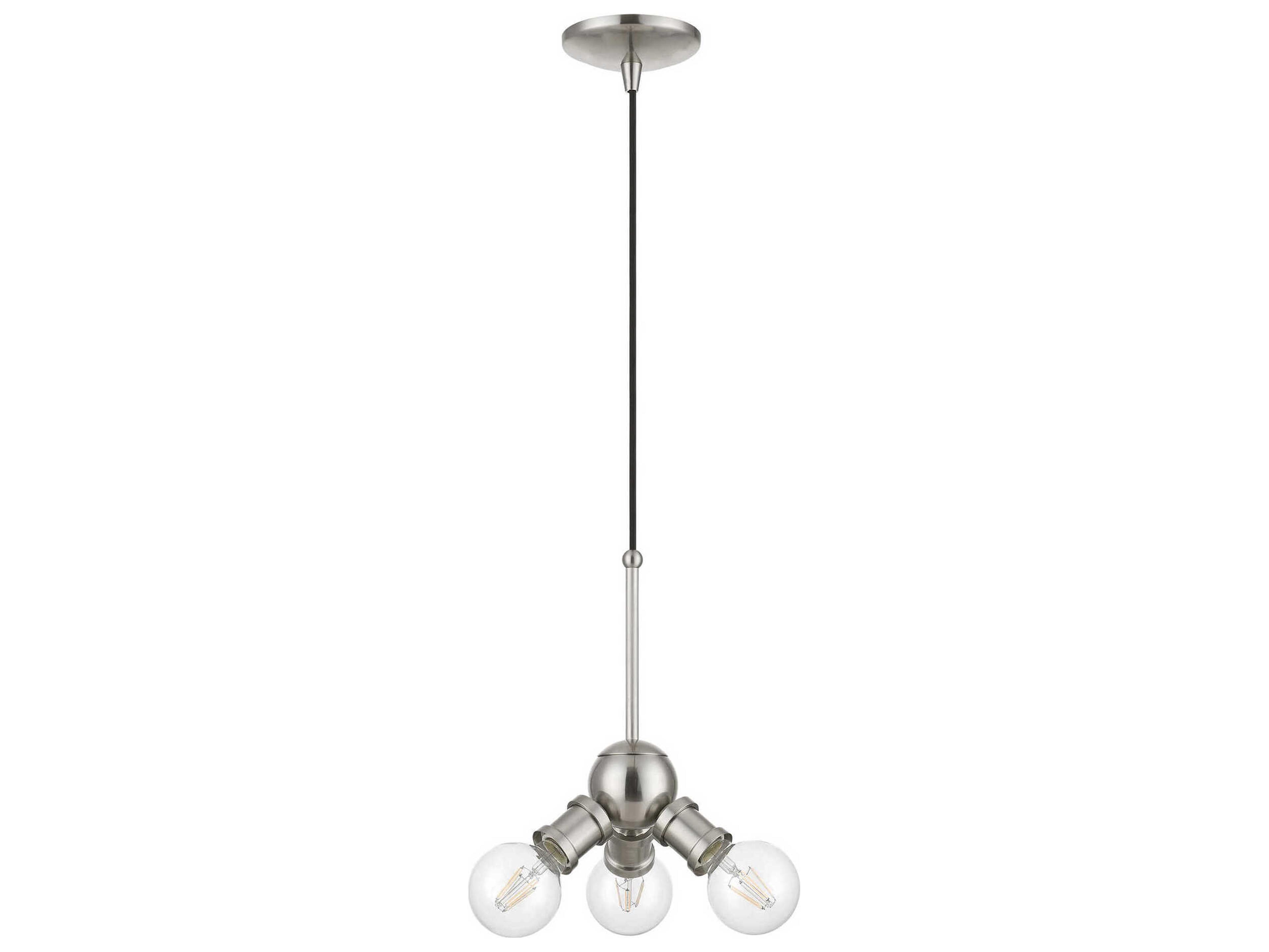 Livex Lighting Lansdale 3-Light Brushed Nickel Mini Pendant