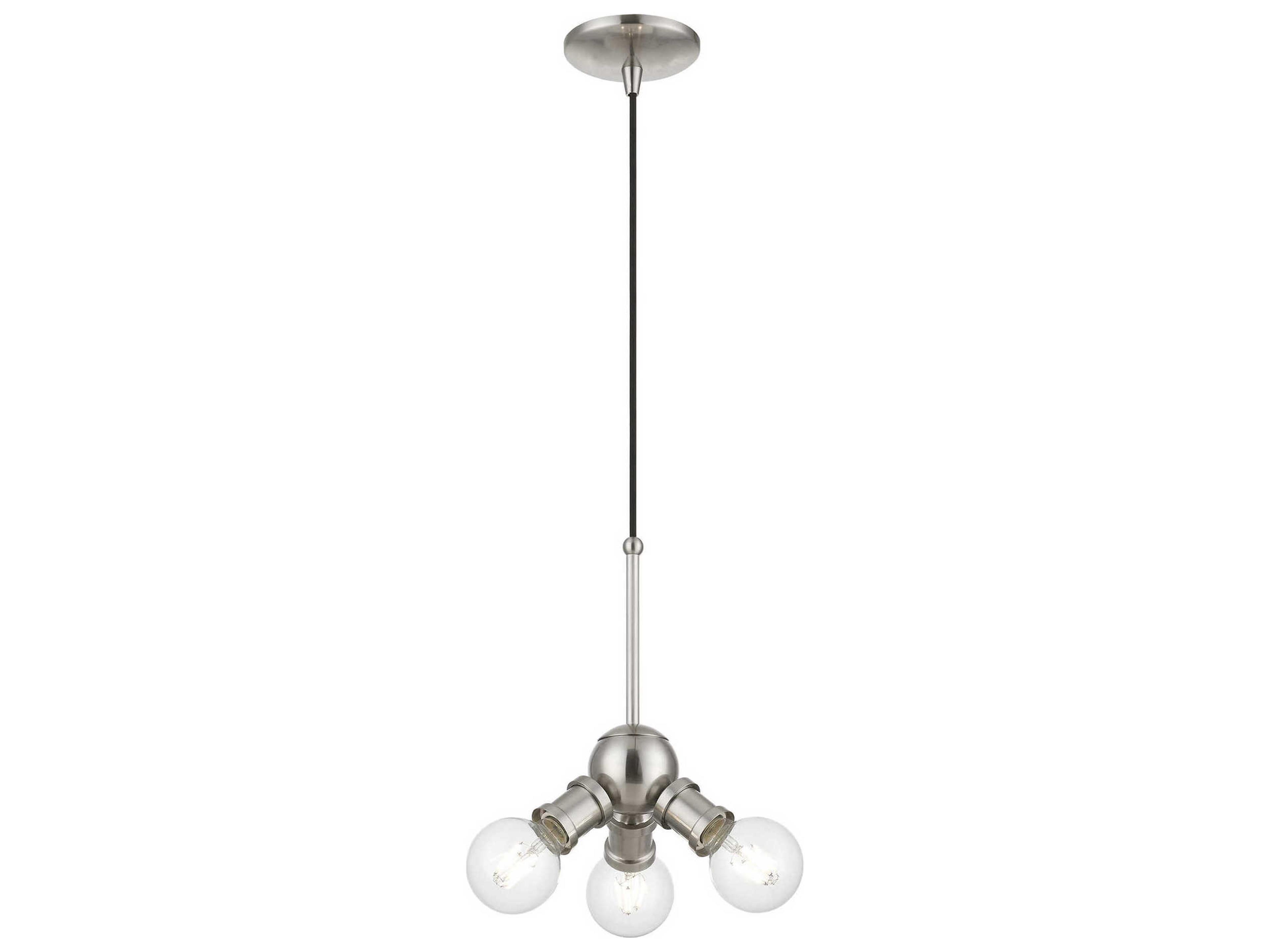 Livex Lighting Lansdale 3-Light Brushed Nickel Mini Pendant