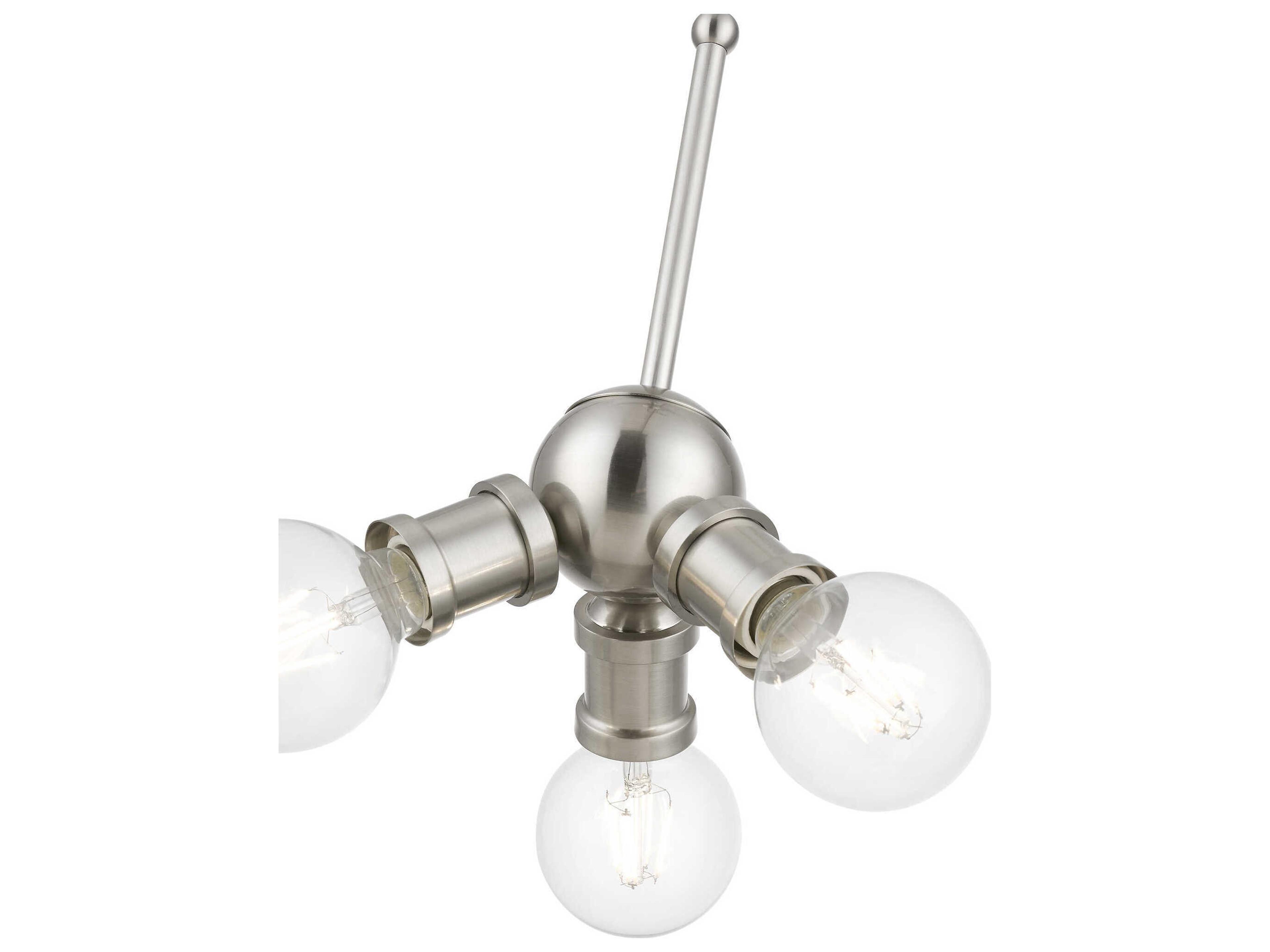 Livex Lighting Lansdale 3-Light Brushed Nickel Mini Pendant