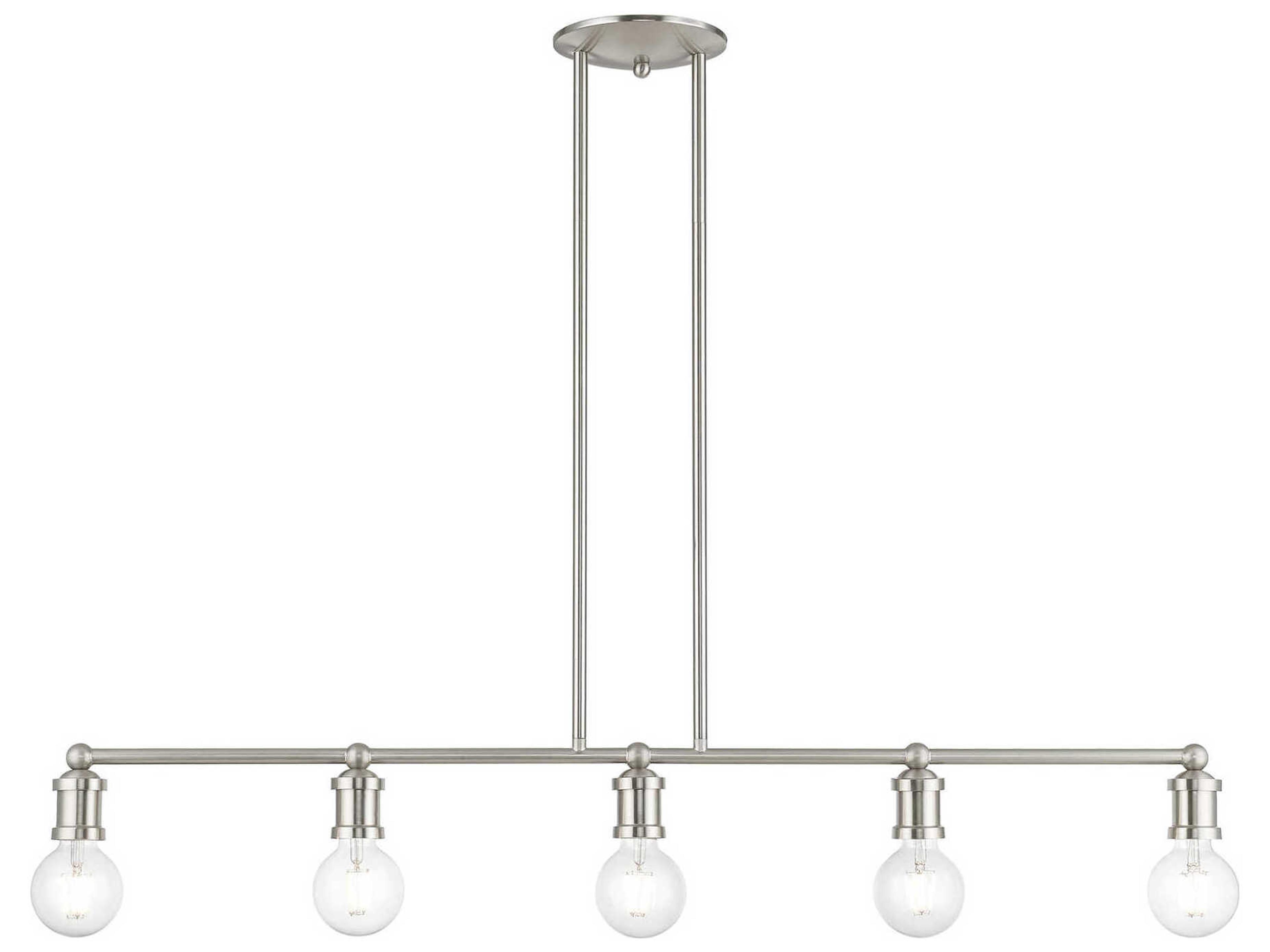 Lansdale 5-Light Brushed Nickel Linear Island Pendant