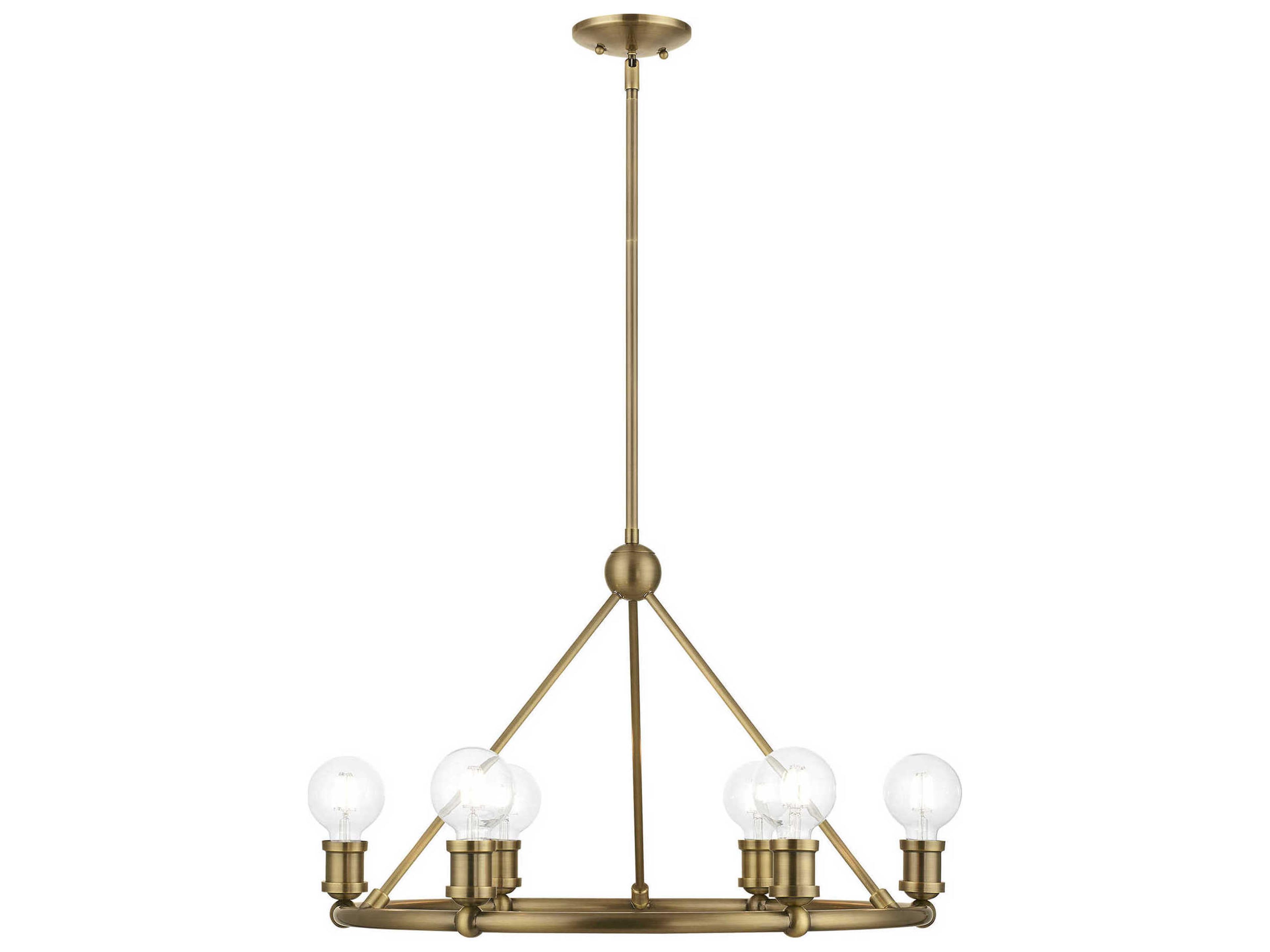 Lansdale 6-Light Antique Brass Chandelier
