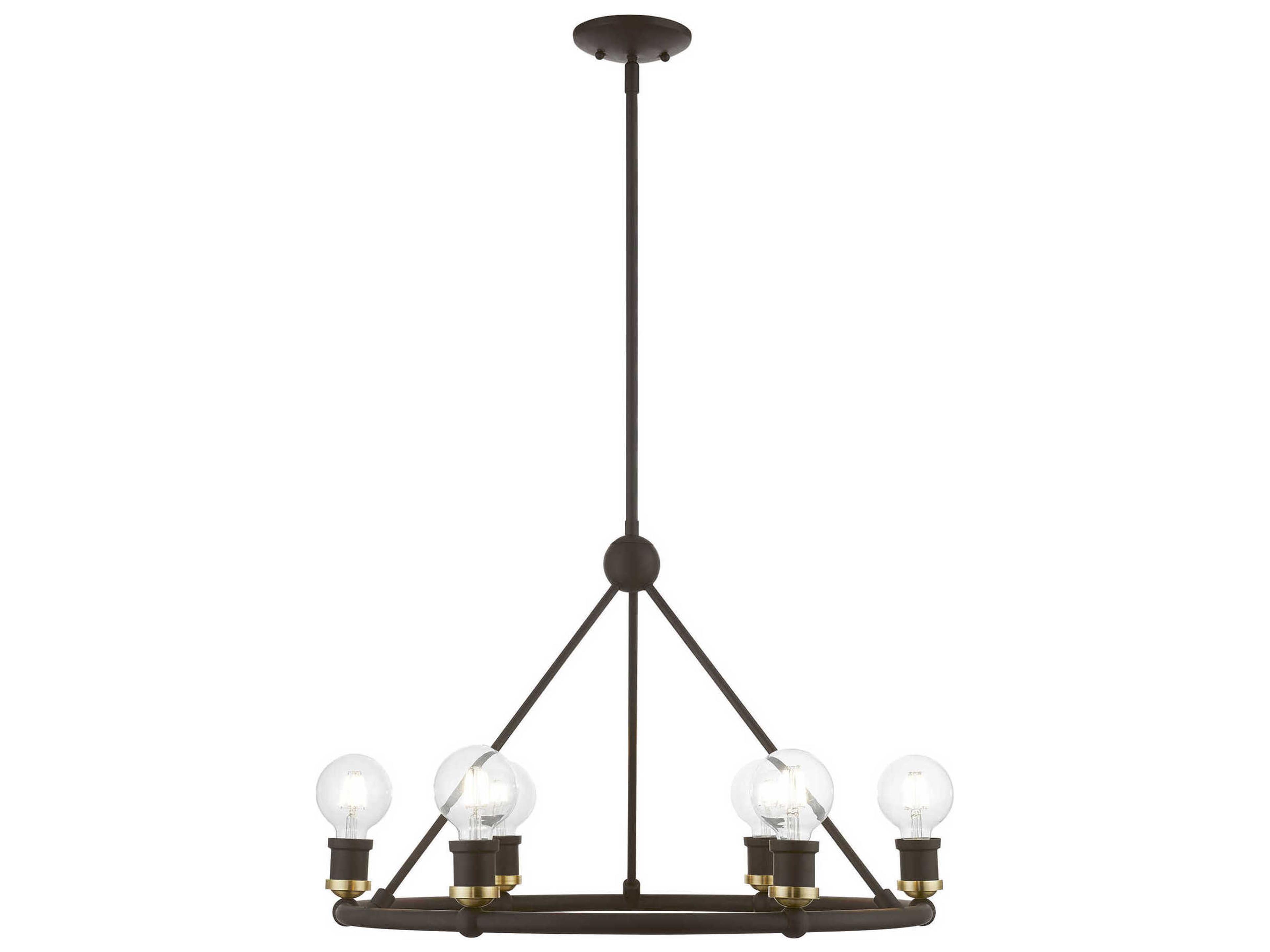 Lansdale 6-Light Bronze Antique Brass Chandelier