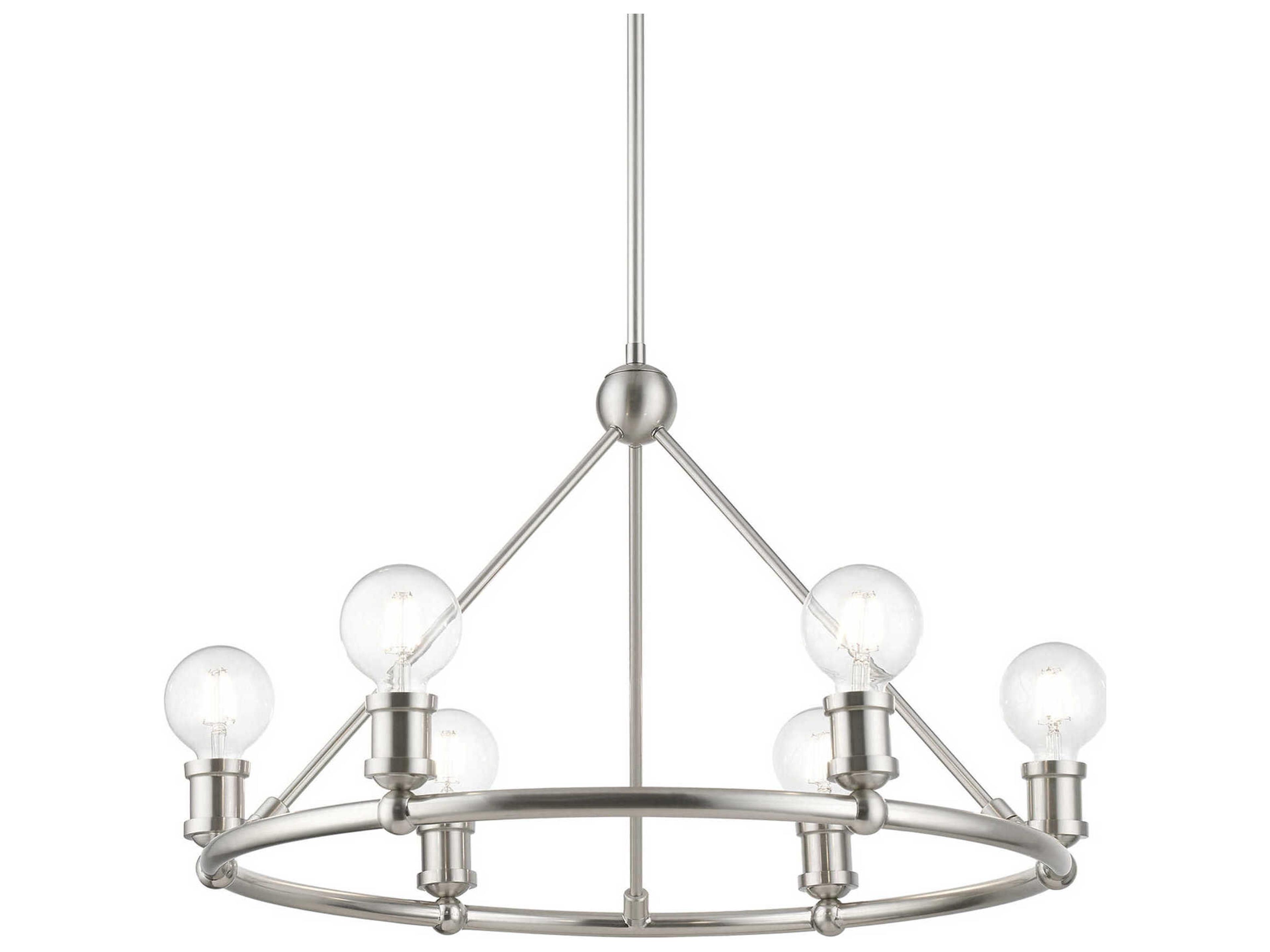 Livex Lighting Lansdale 6-Light Brushed Nickel Chandelier