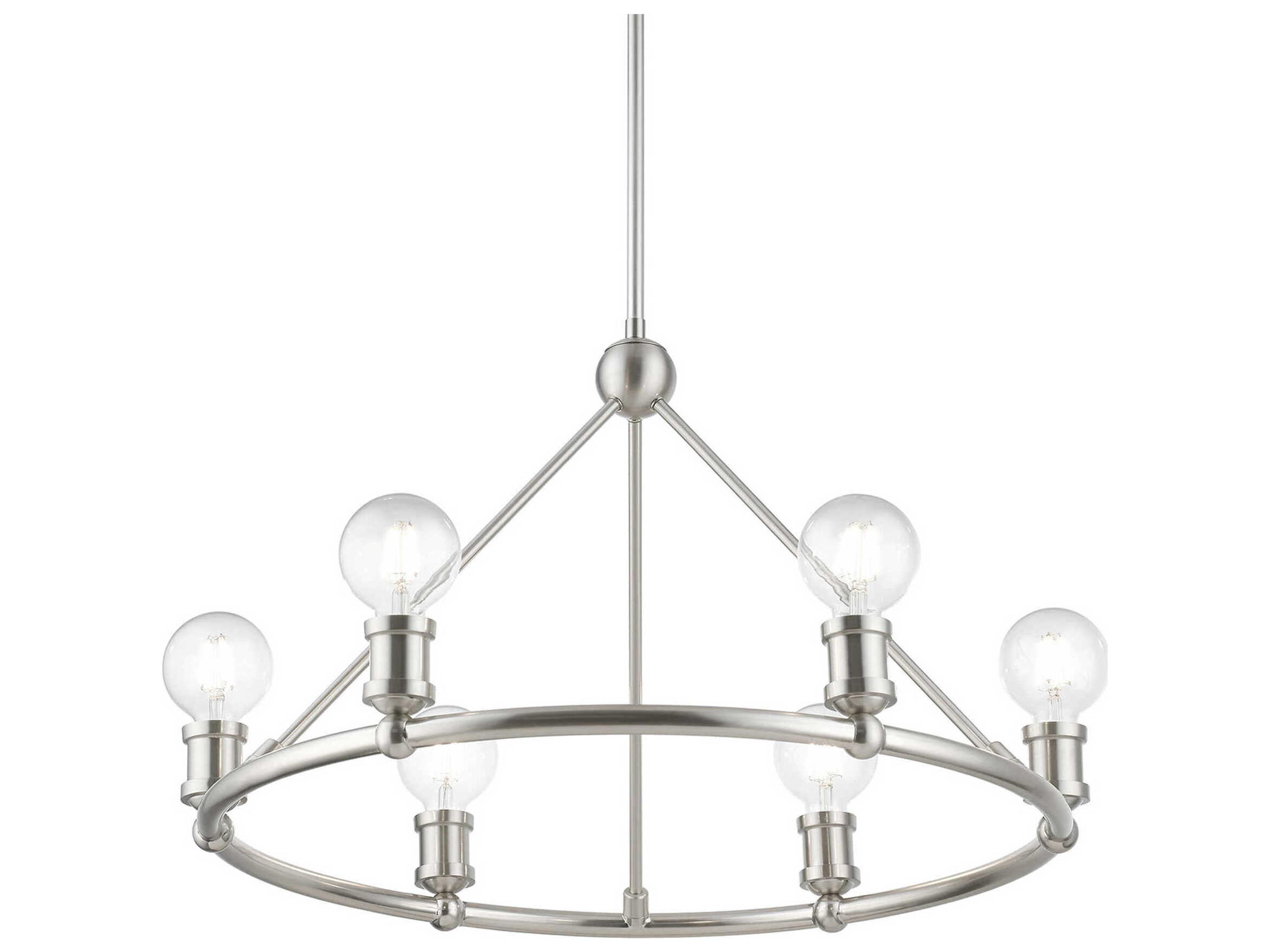 Livex Lighting Lansdale 6-Light Brushed Nickel Chandelier