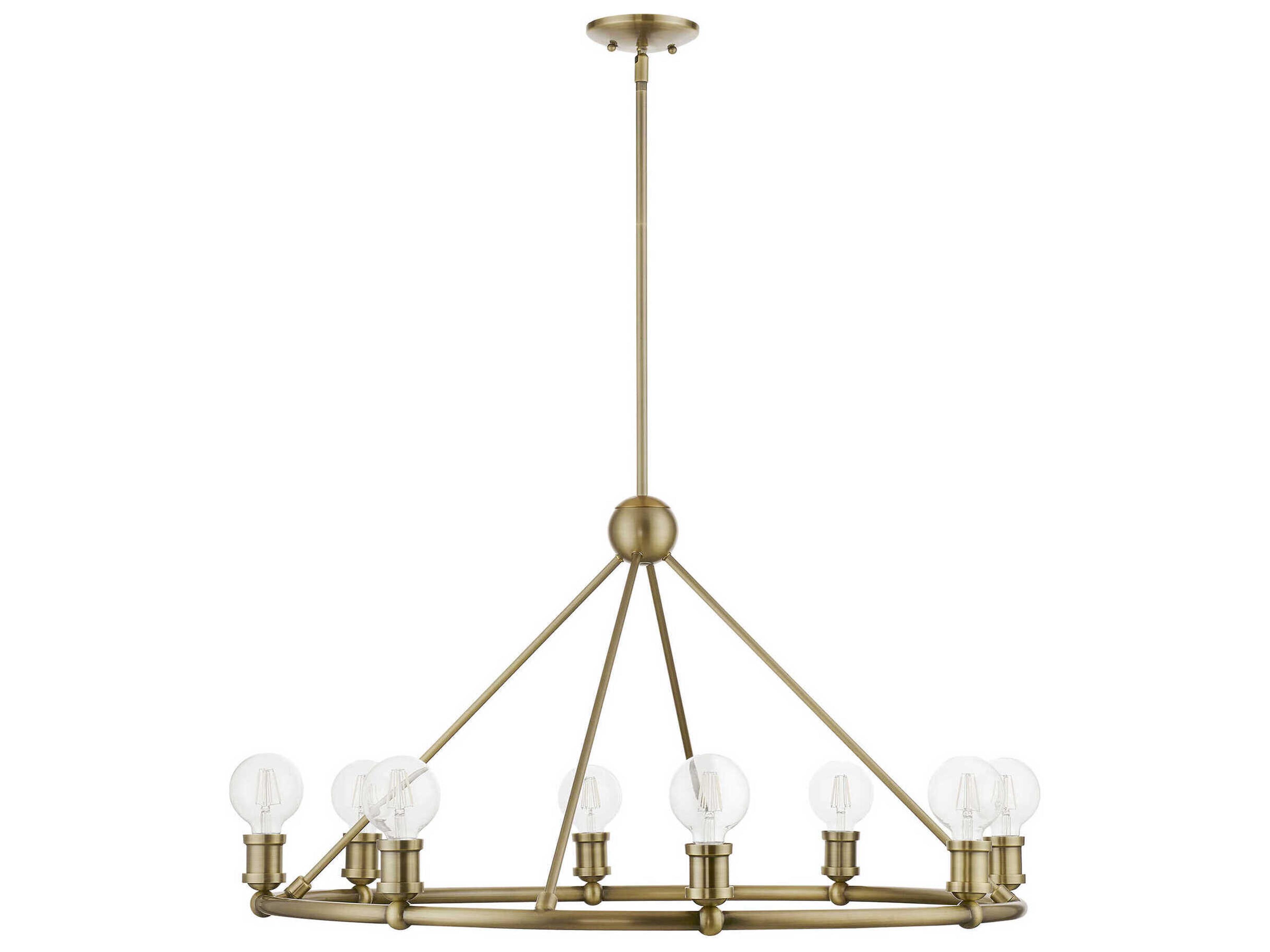 Livex Lighting Lansdale 8-Light Antique Brass Chandelier