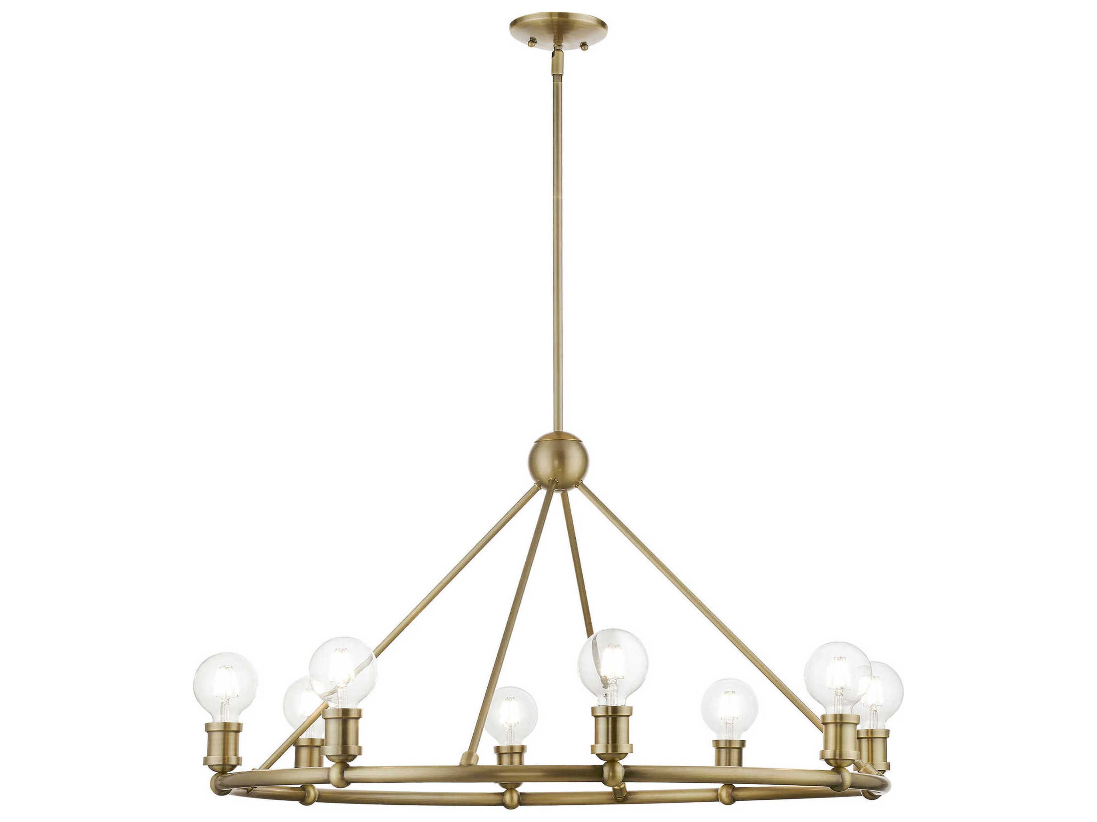 Livex Lighting Lansdale 8-Light Antique Brass Chandelier