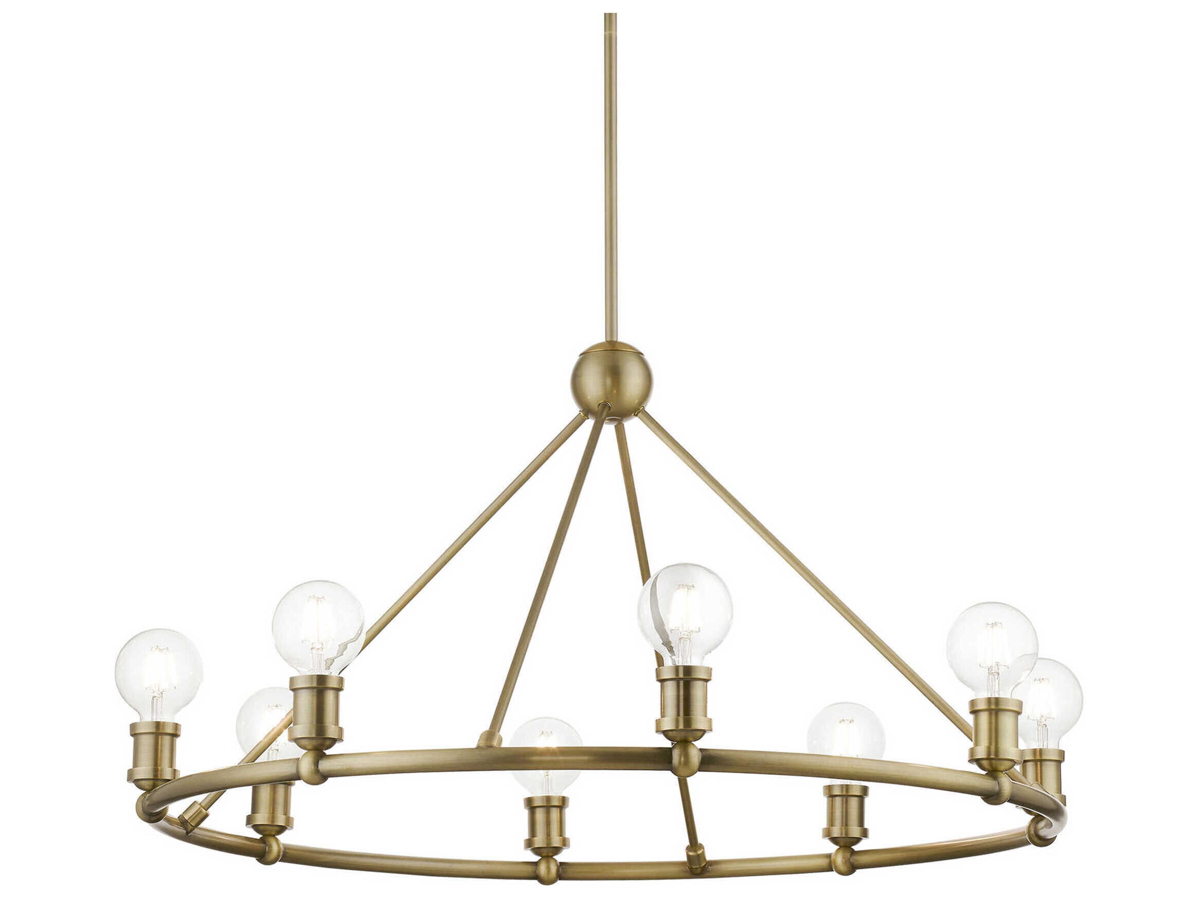 Livex Lighting Lansdale 8-Light Antique Brass Chandelier
