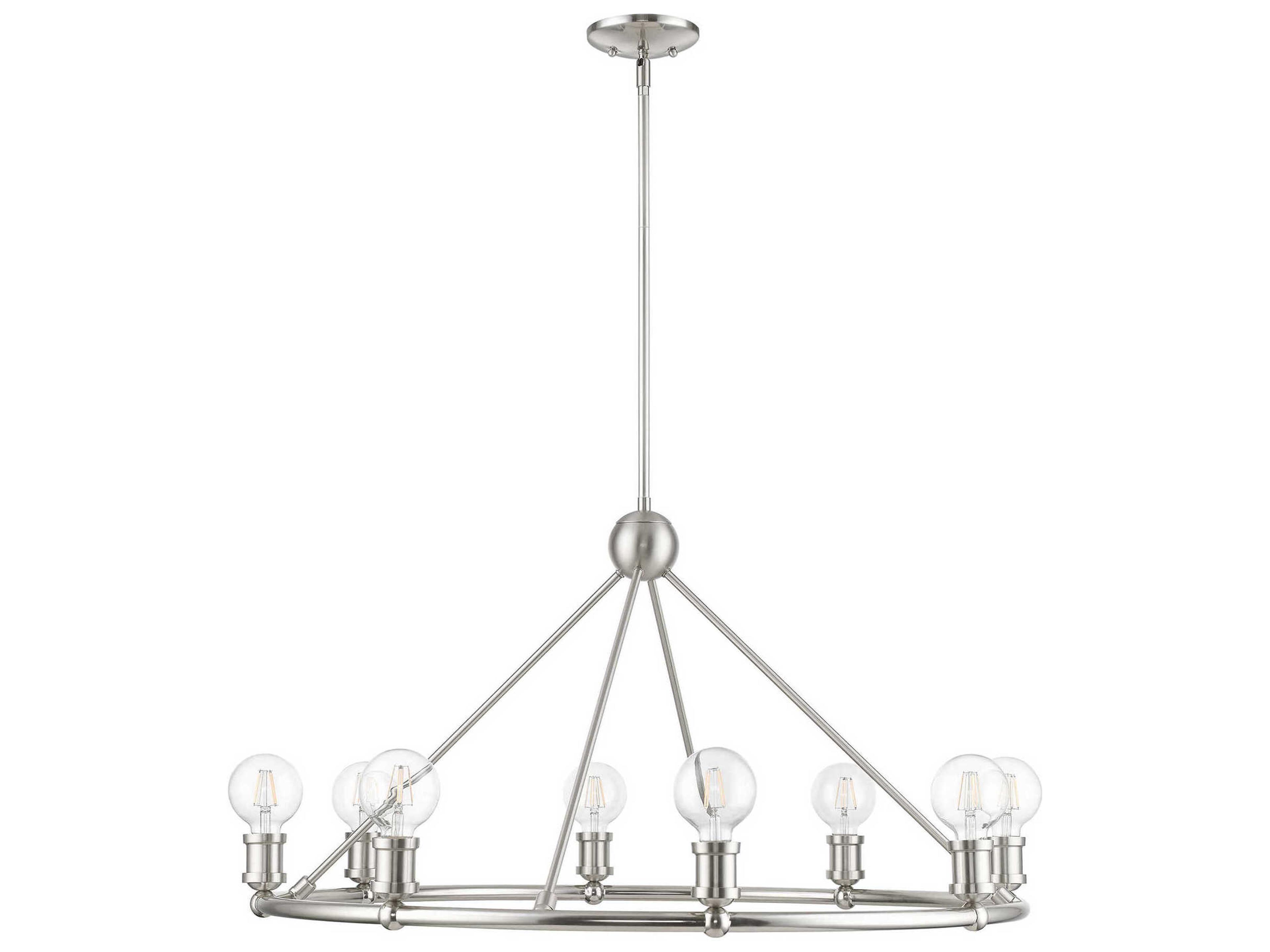 Livex Lighting Lansdale 8-Light Brushed Nickel Chandelier