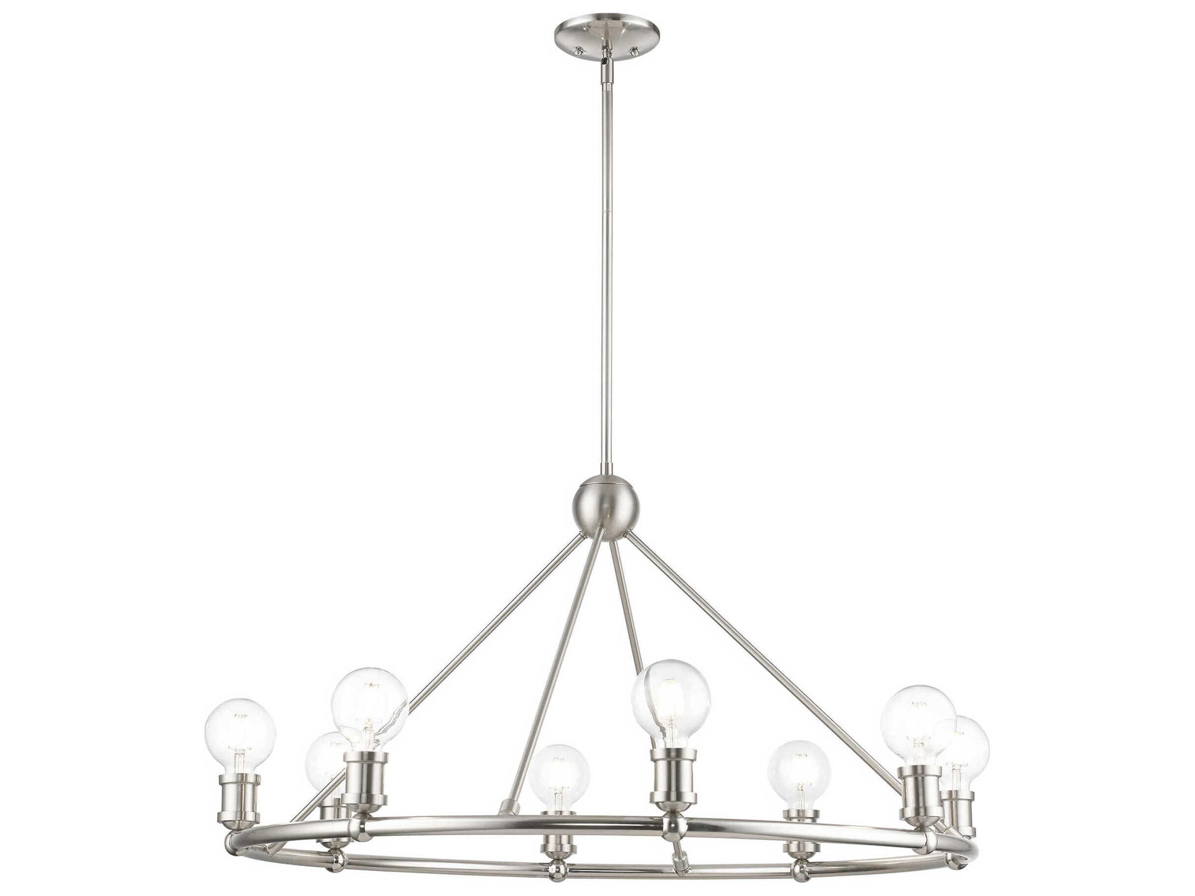 Livex Lighting Lansdale 8-Light Brushed Nickel Chandelier
