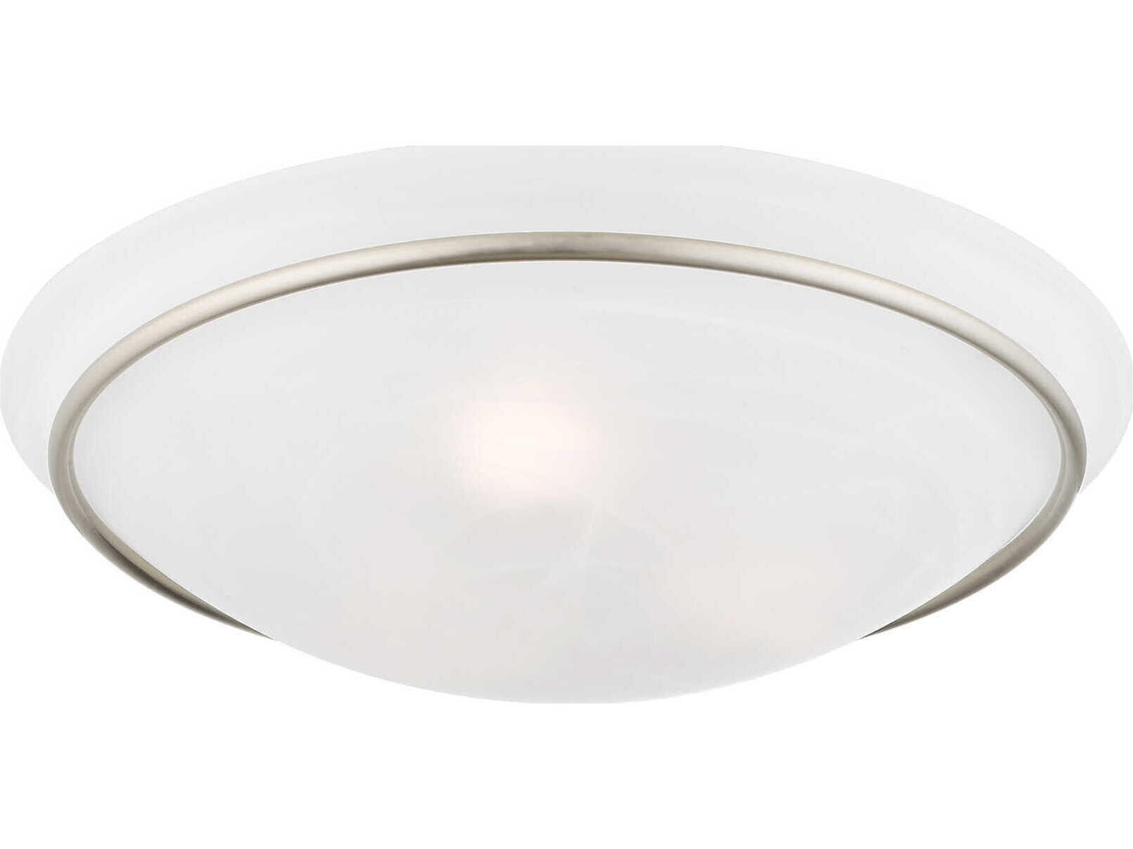 Livex Lighting Newburgh 3-Light Brushed Nickel Glass Bowl Semi Flush Mount