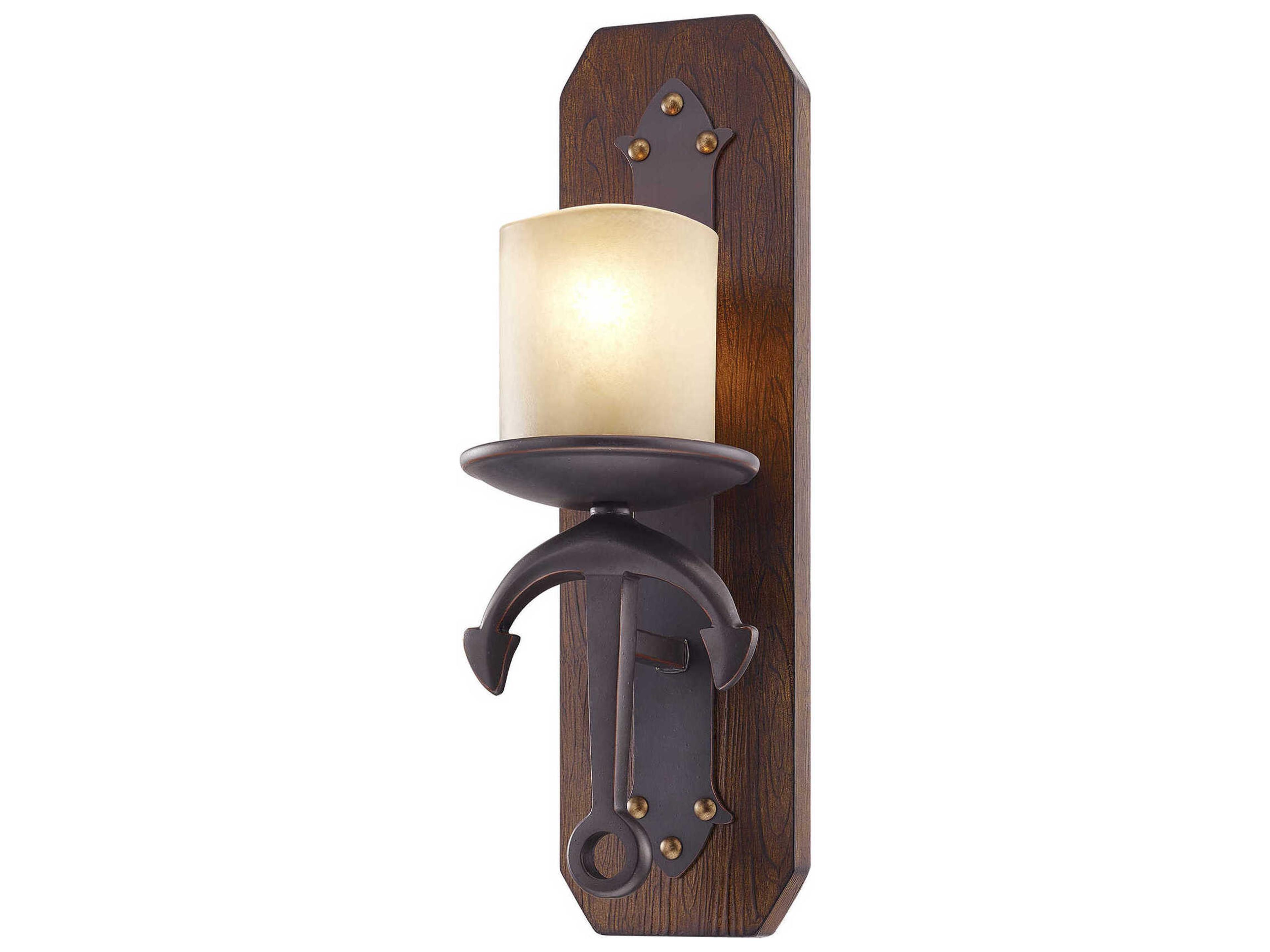 Livex Lighting Cape May 1-Light Olde Bronze Glass Wall Sconce