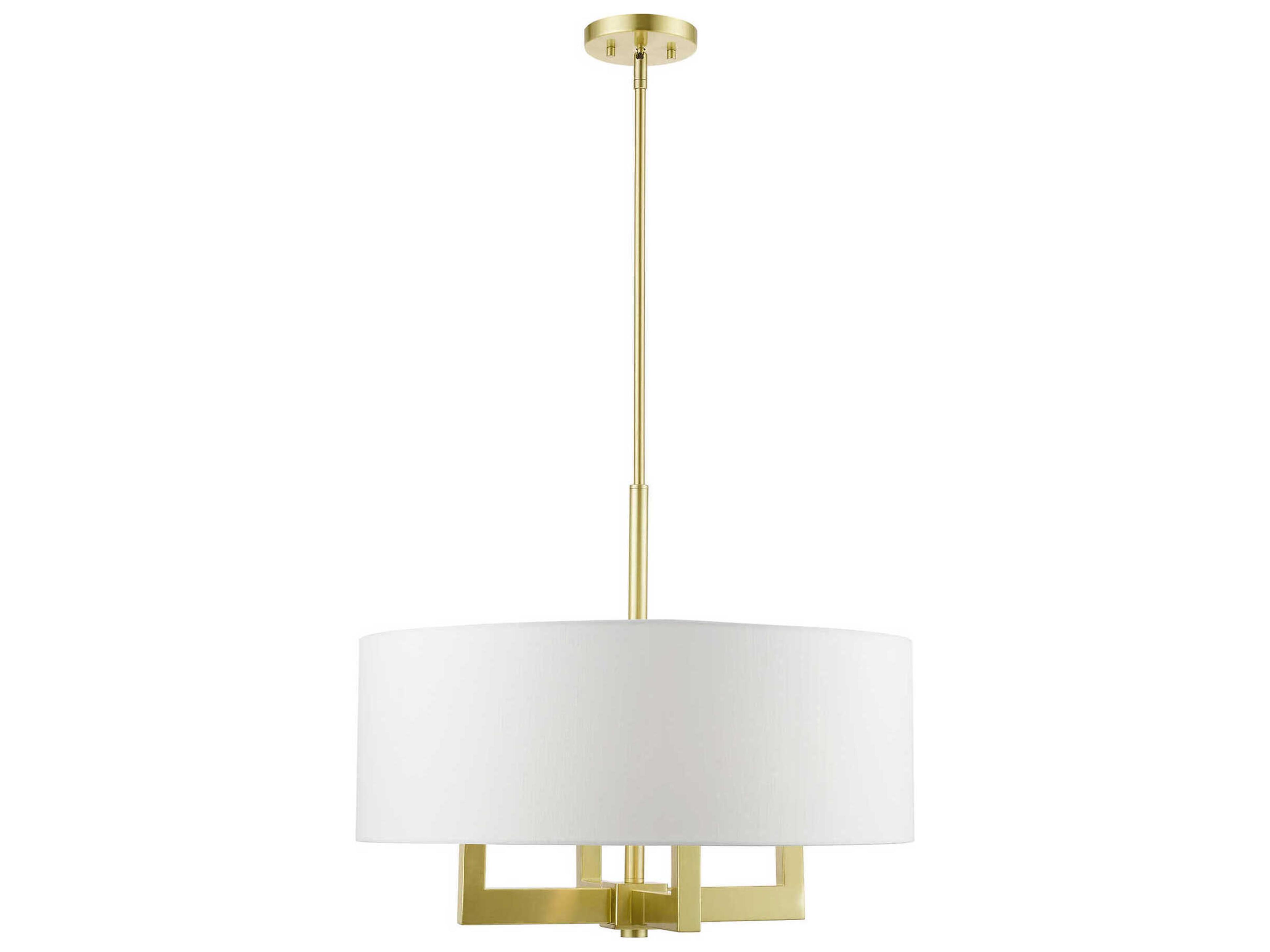 Livex Lighting Cresthaven 4-Light Satin Brass Chandelier