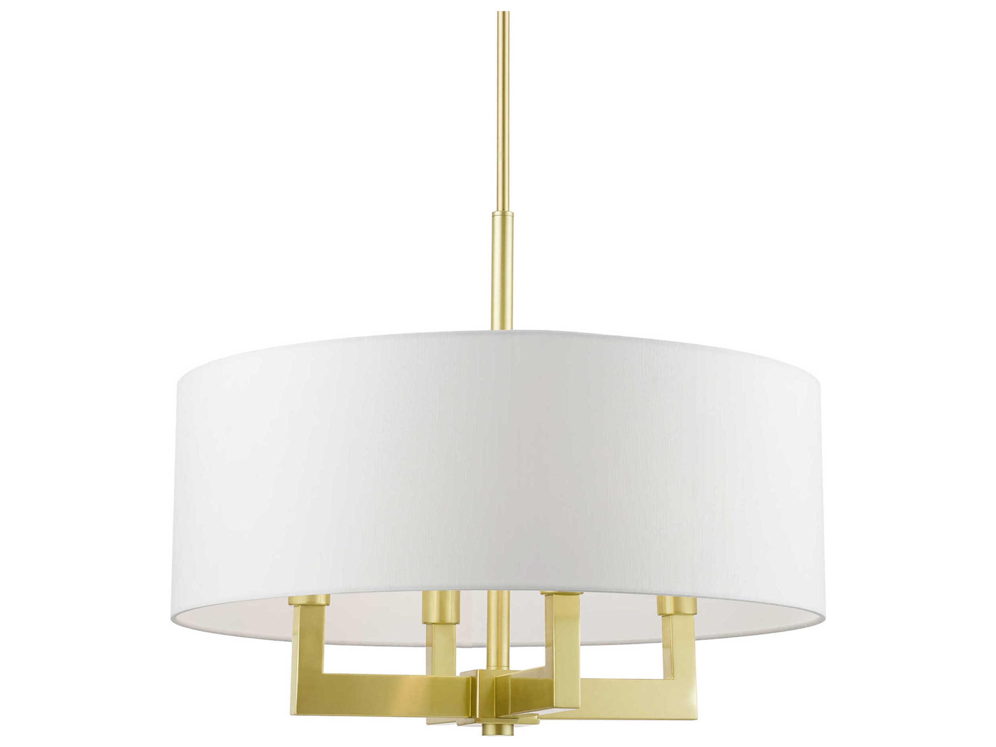 Livex Lighting Cresthaven 4-Light Satin Brass Chandelier