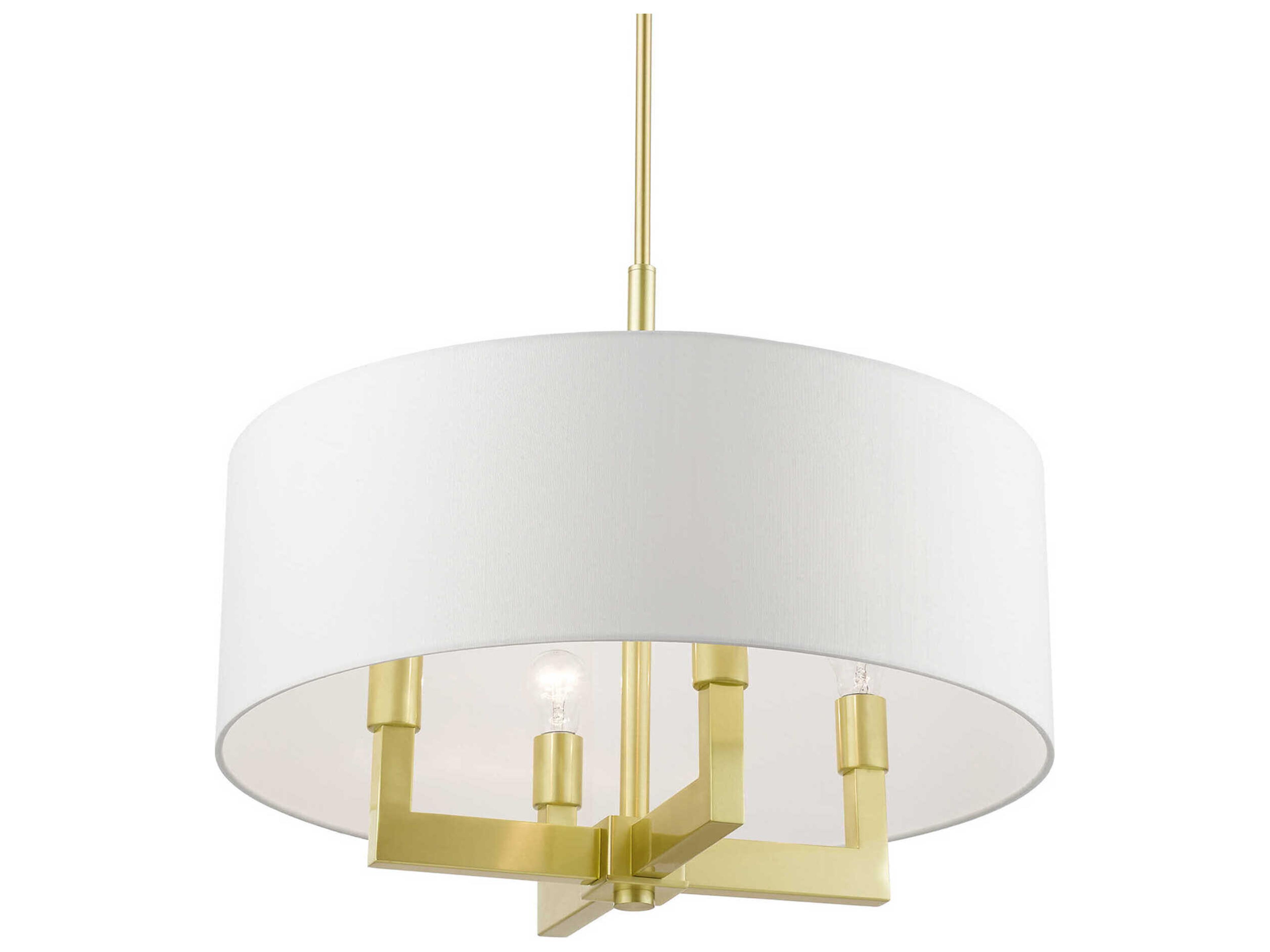 Livex Lighting Cresthaven 4-Light Satin Brass Chandelier