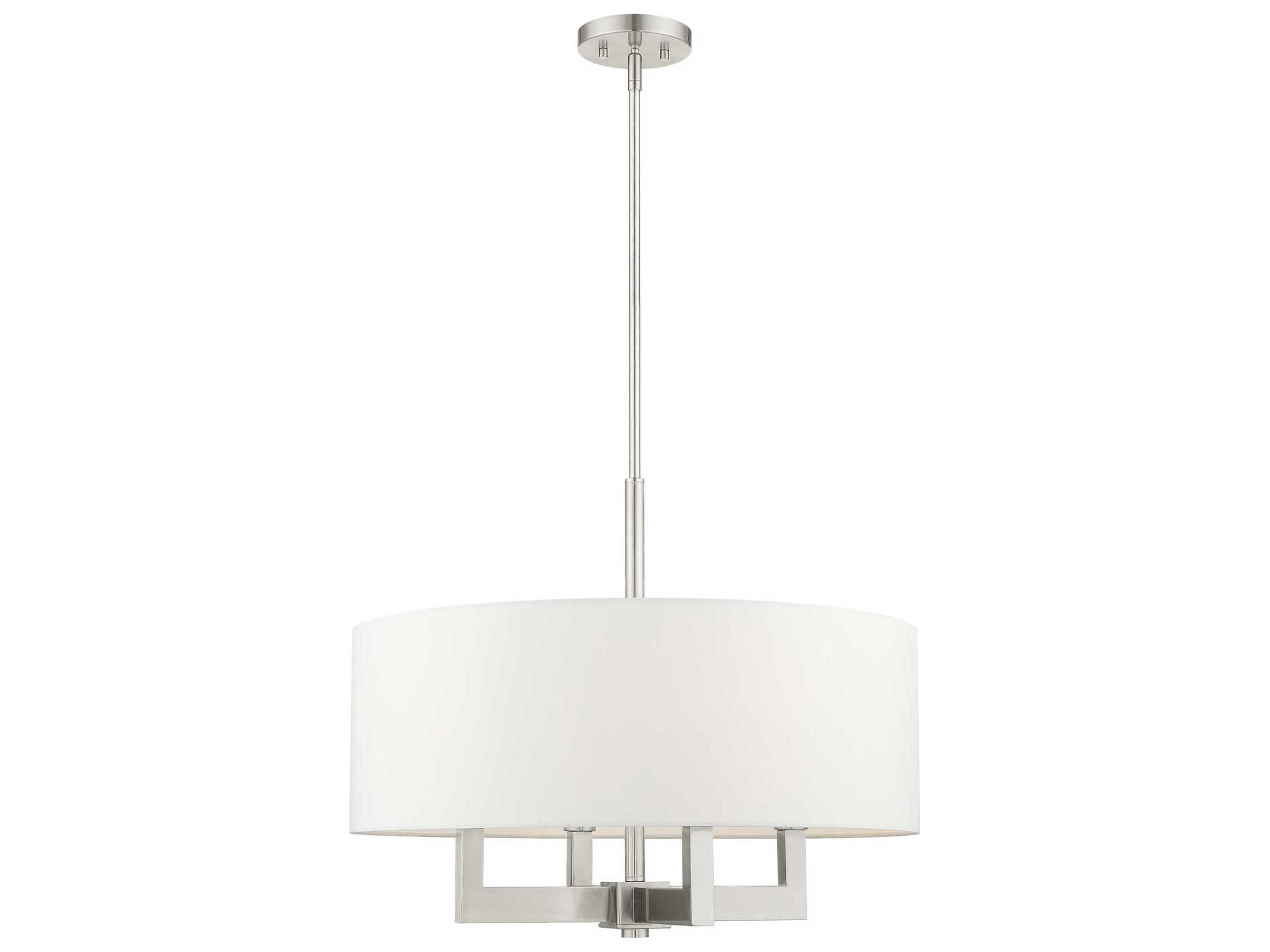 Cresthaven 4-Light Brushed Nickel Drum Chandelier
