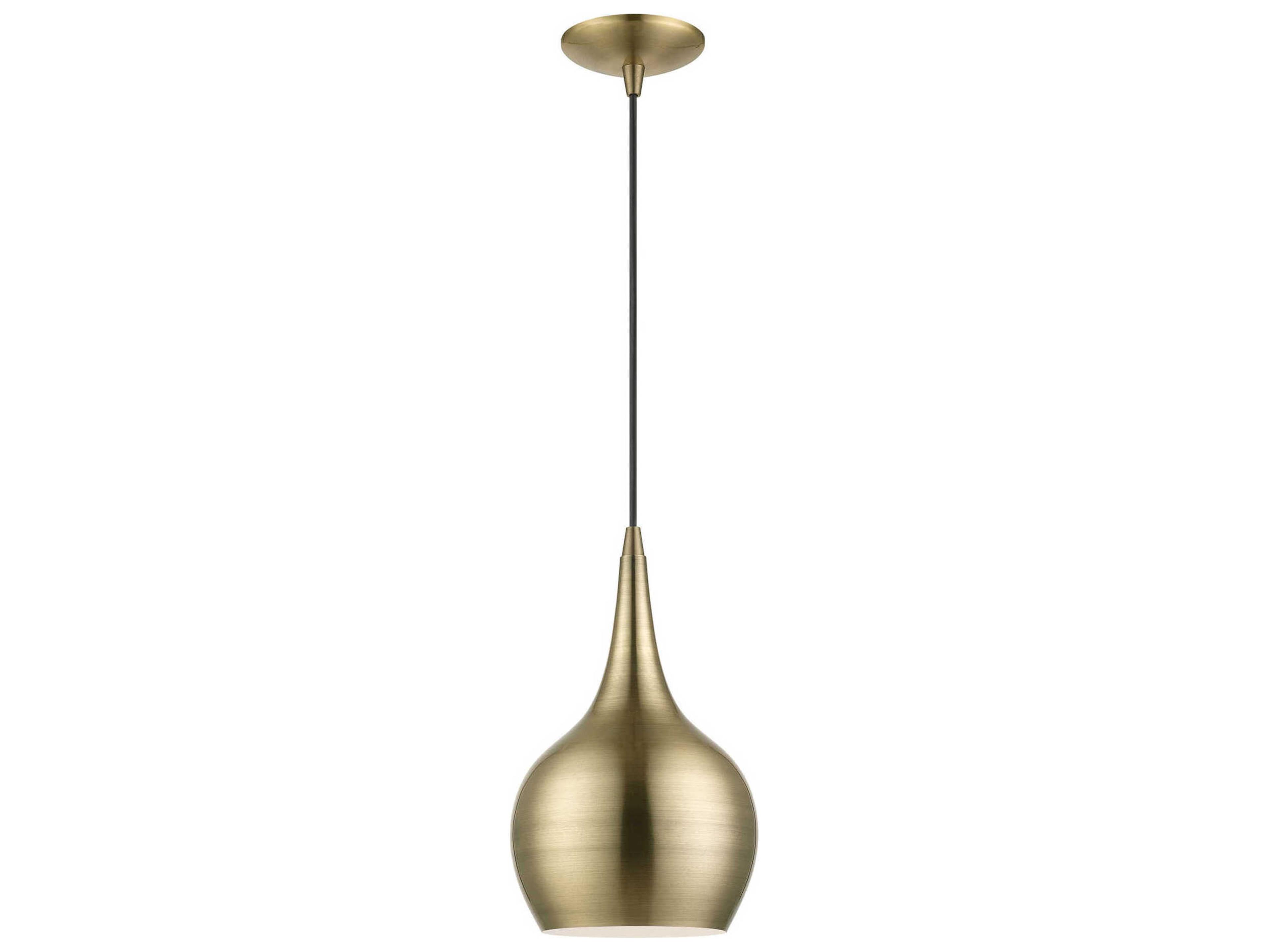 Andes 1-Light Antique Brass Mini Pendant
