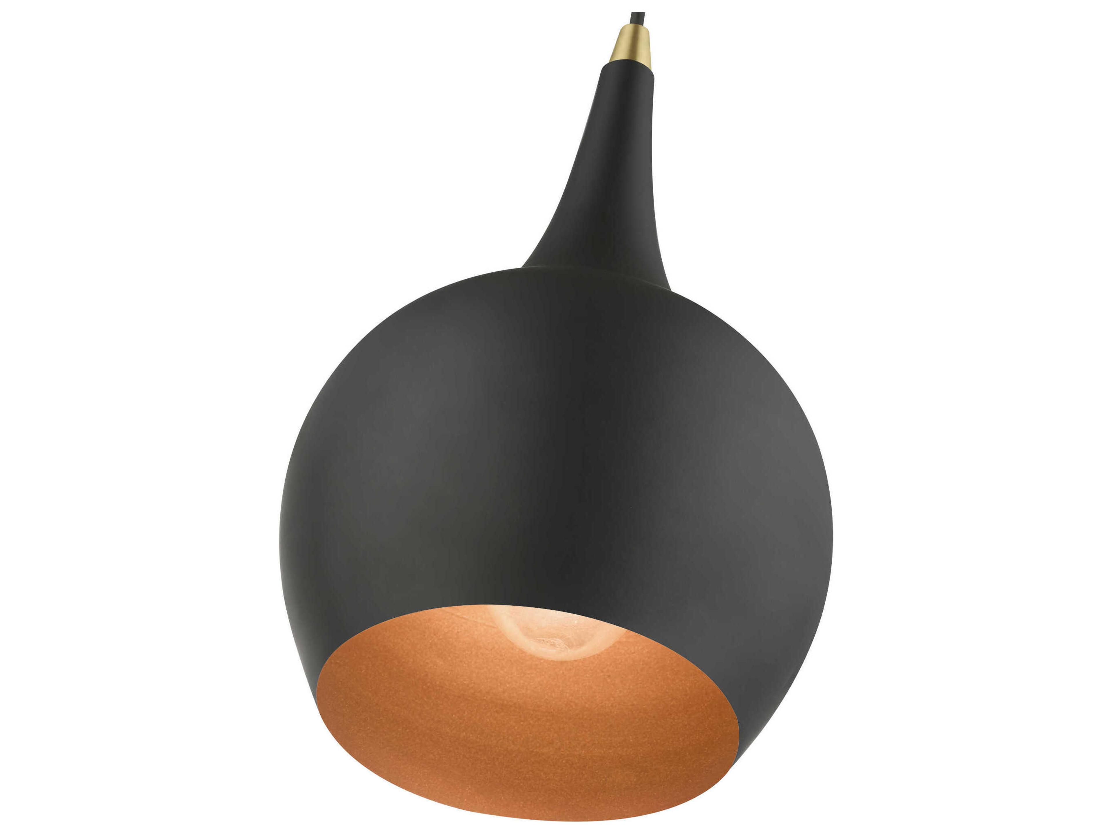 Livex Lighting Andes 1-Light Black Antique Brass Mini Pendant