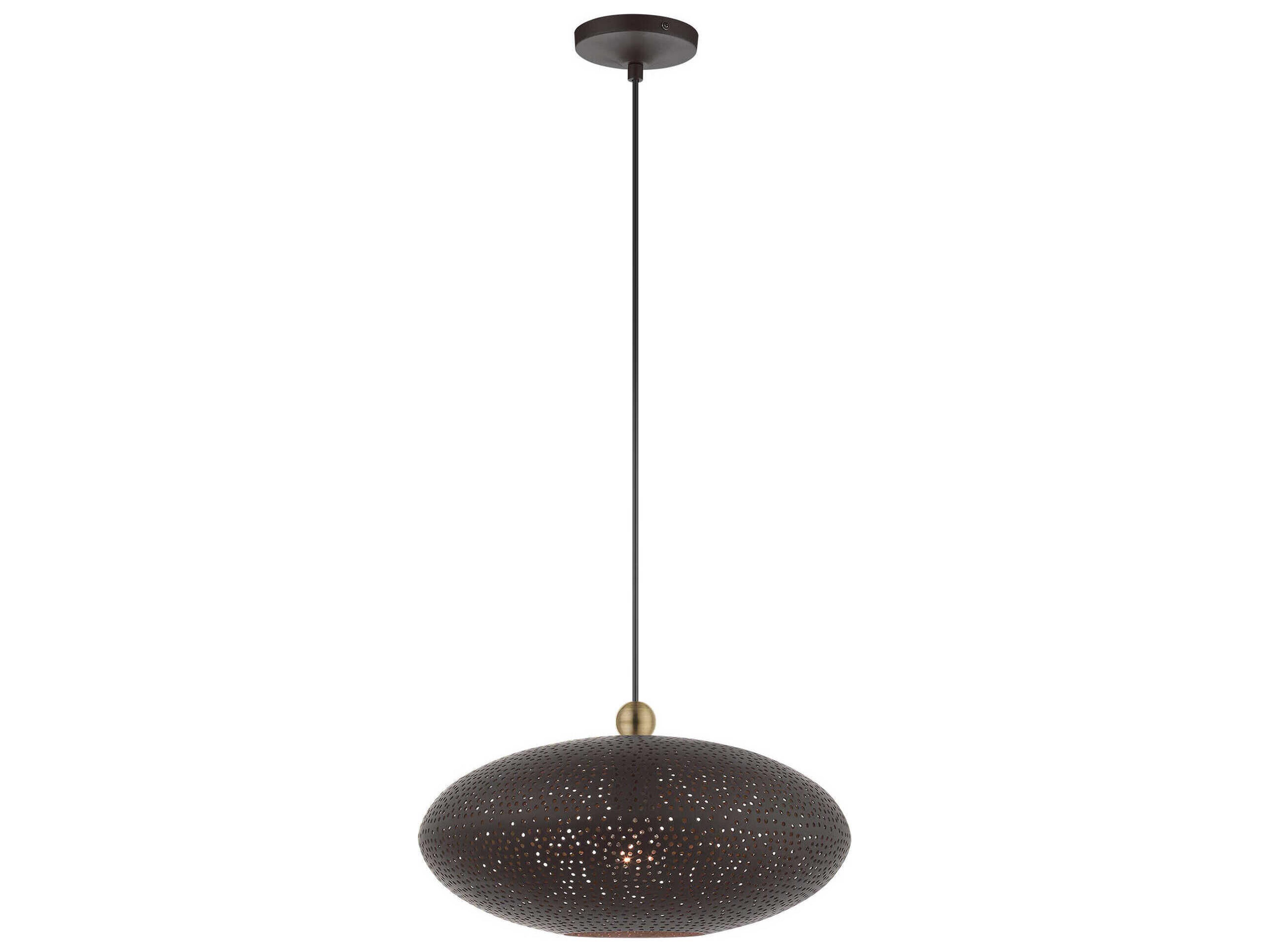 Dublin 1-Light Bronze Antique Brass Pendant
