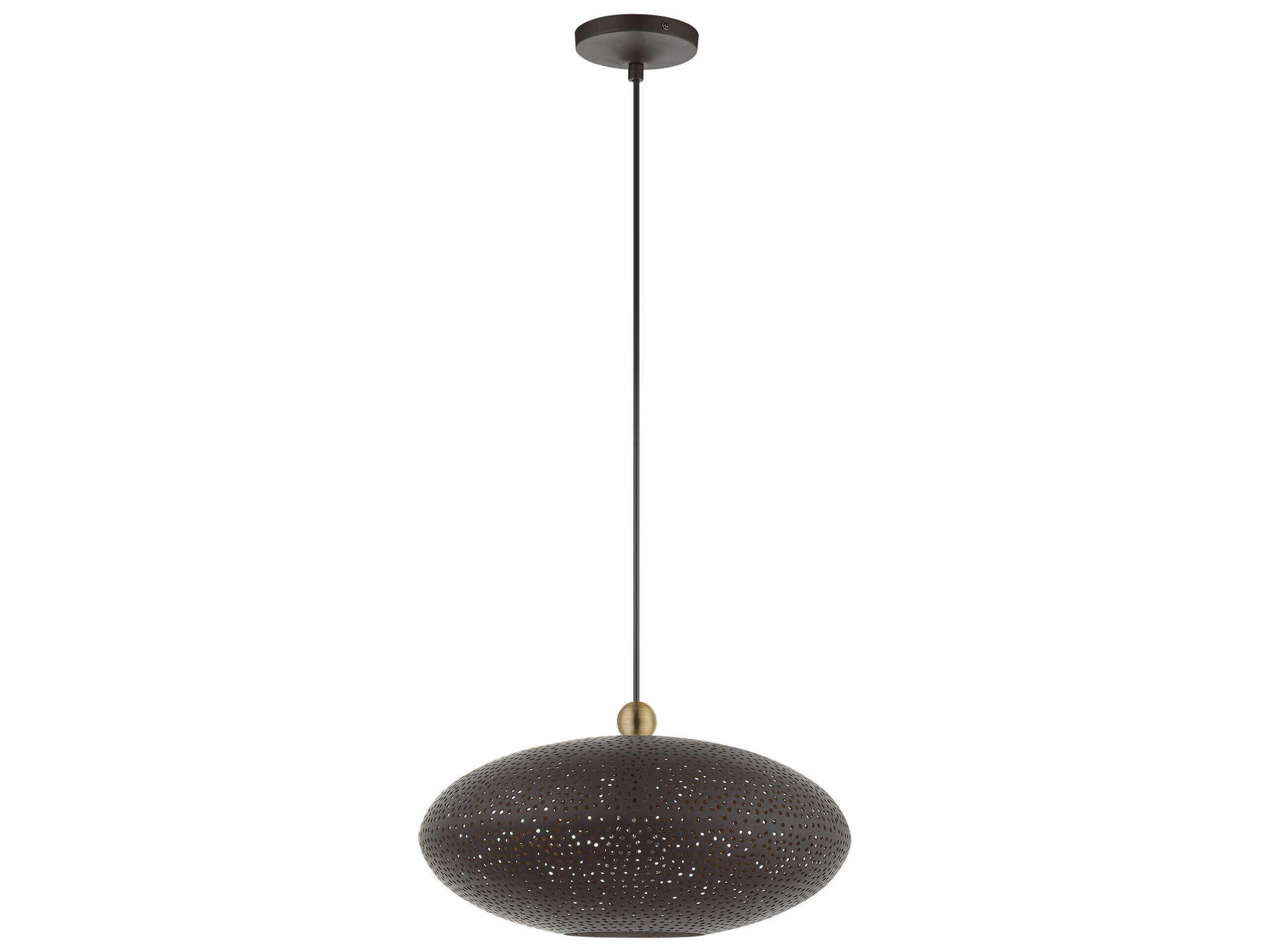 Livex Lighting Dublin 1-Light Bronze Antique Brass Pendant