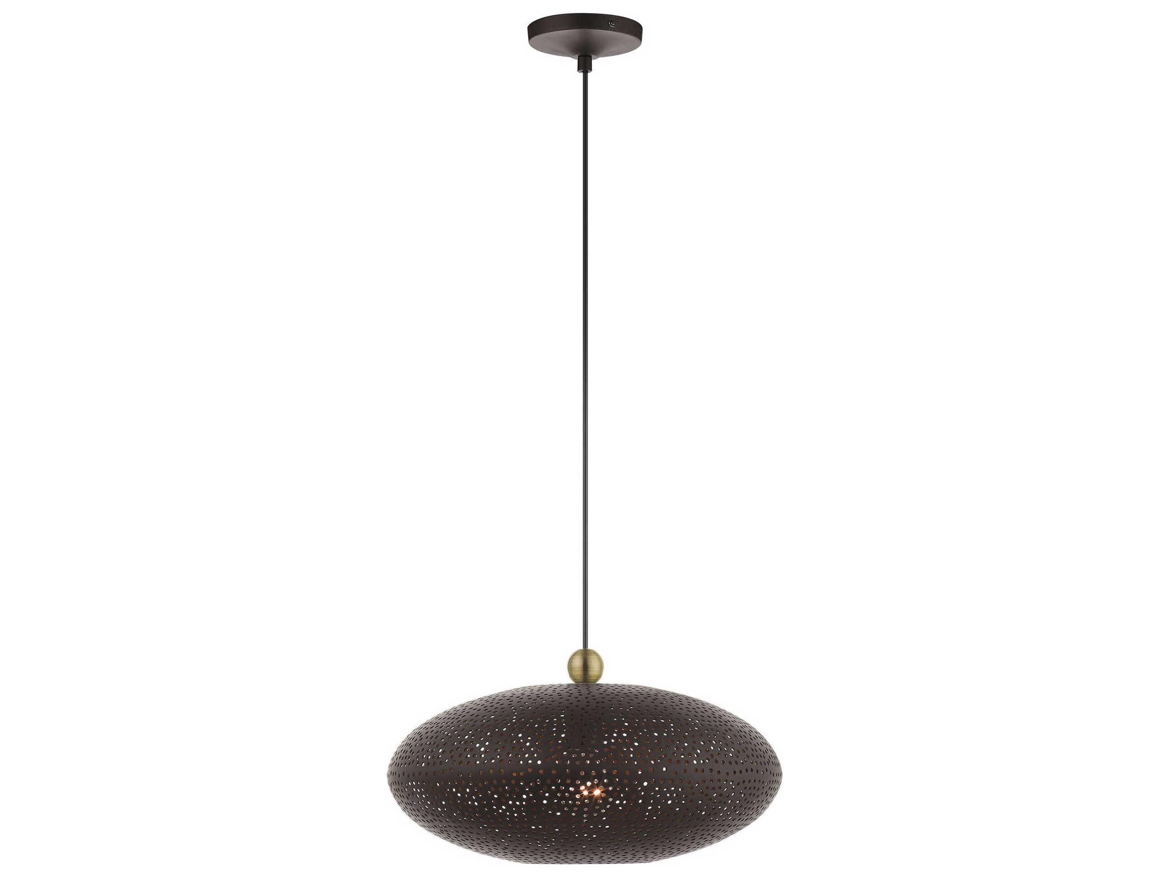 Livex Lighting Dublin 1-Light Bronze Antique Brass Pendant