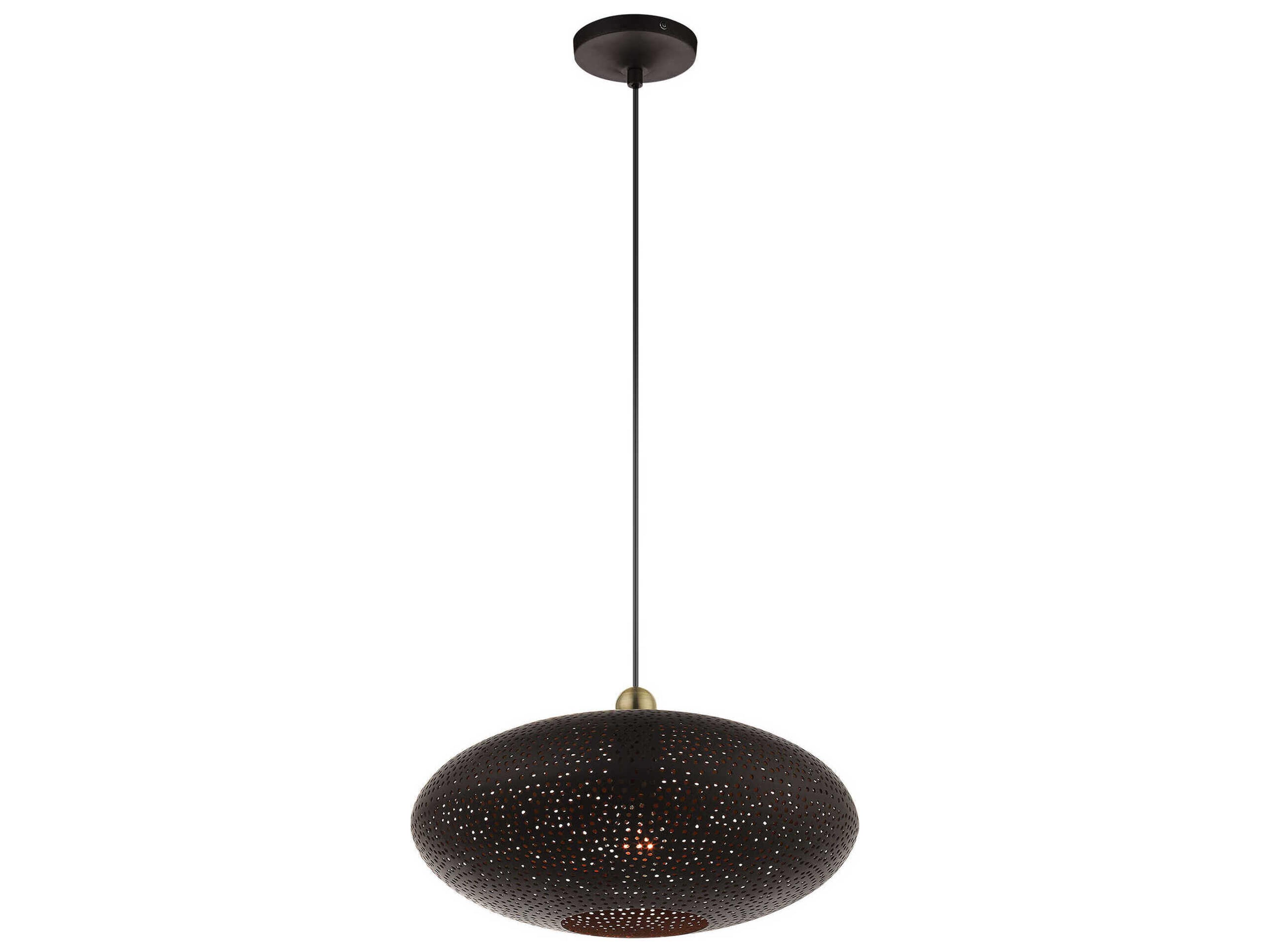 Livex Lighting Dublin 1-Light Bronze Antique Brass Pendant