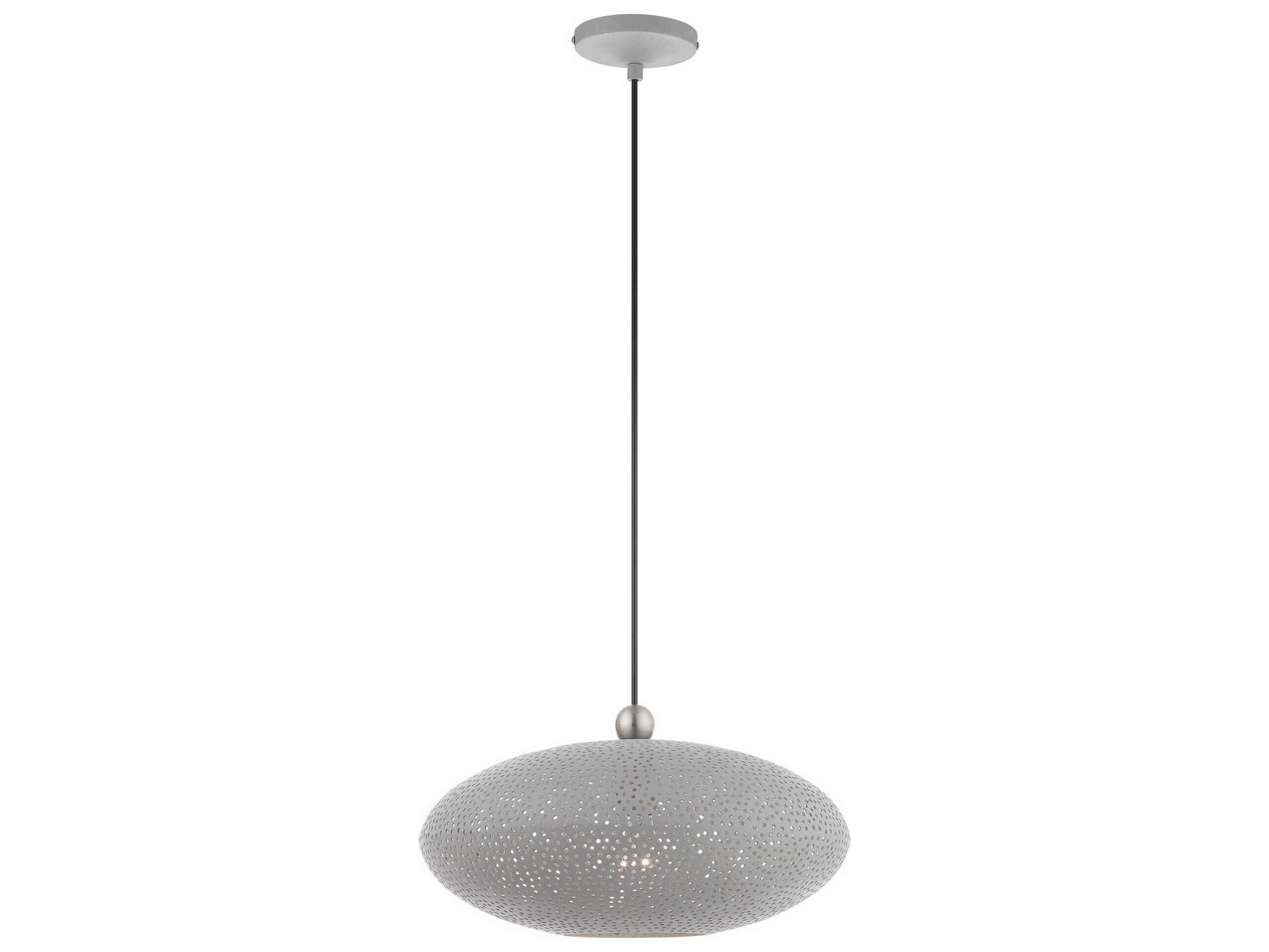 Dublin 1-Light Nordic Gray Brushed Nickel Pendant