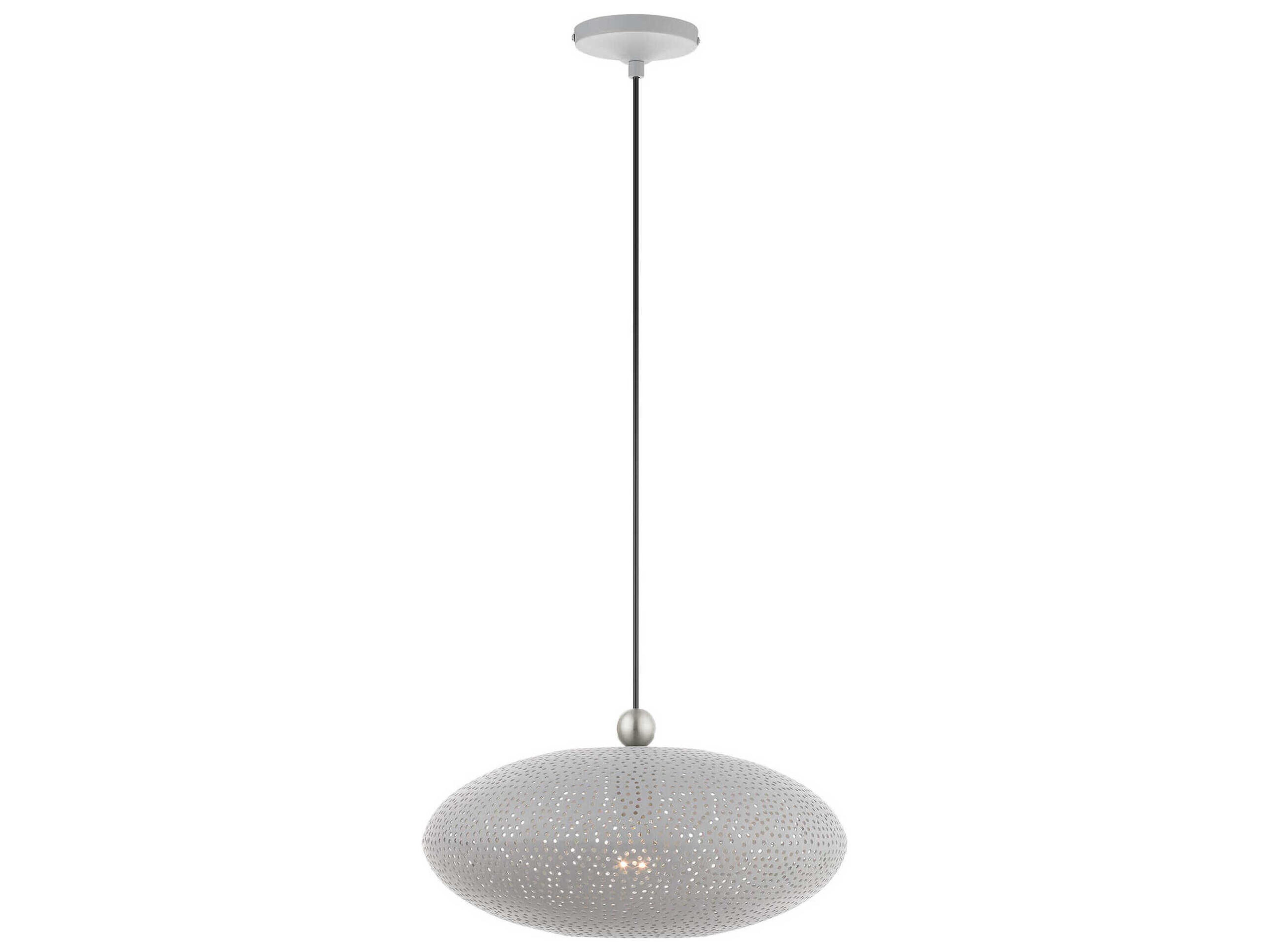 Livex Lighting Dublin 1-Light Nordic Gray Brushed Nickel Pendant