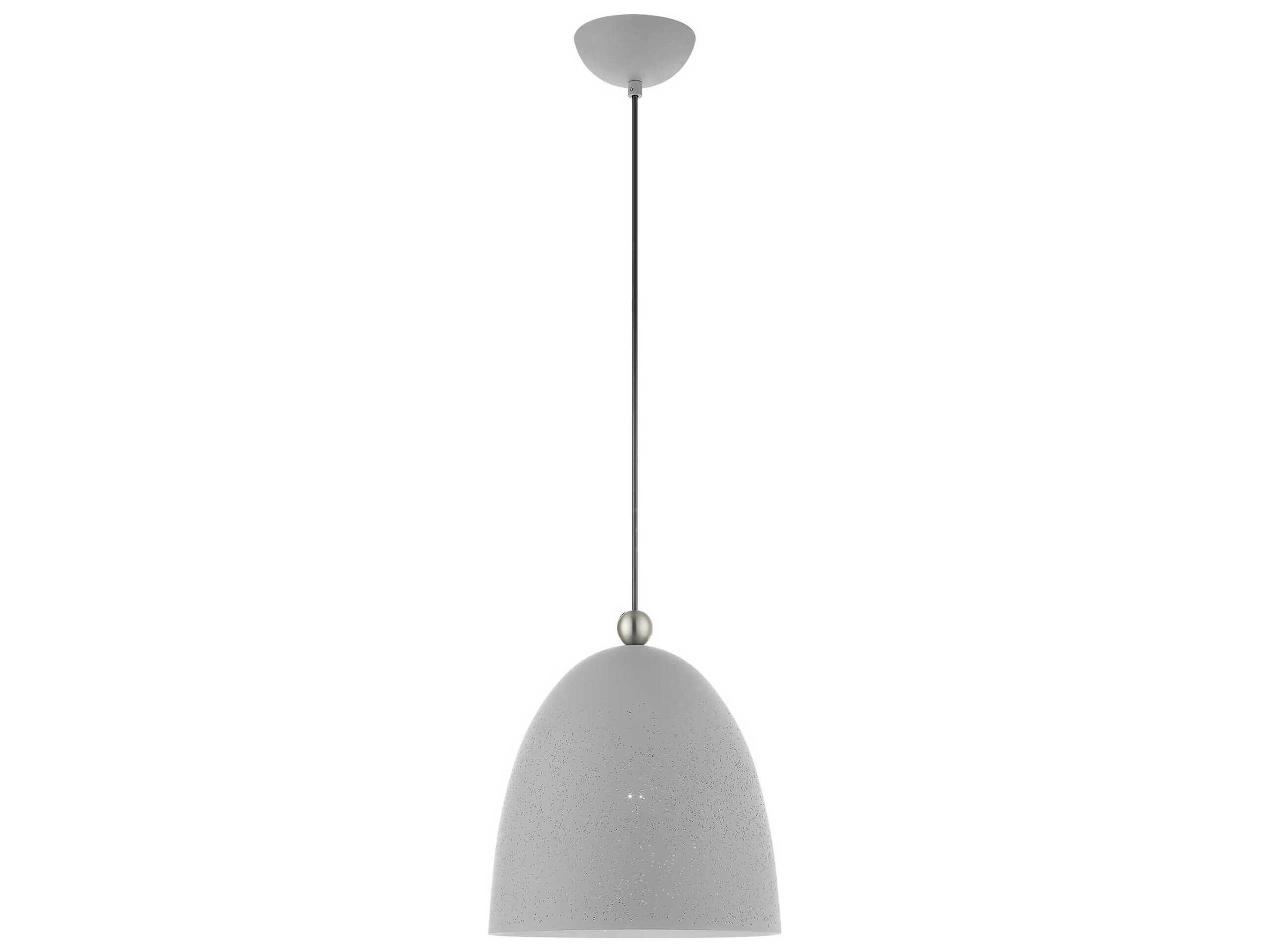 Arlington 1-Light Nordic Gray Brushed Nickel Bell Mini Pendant
