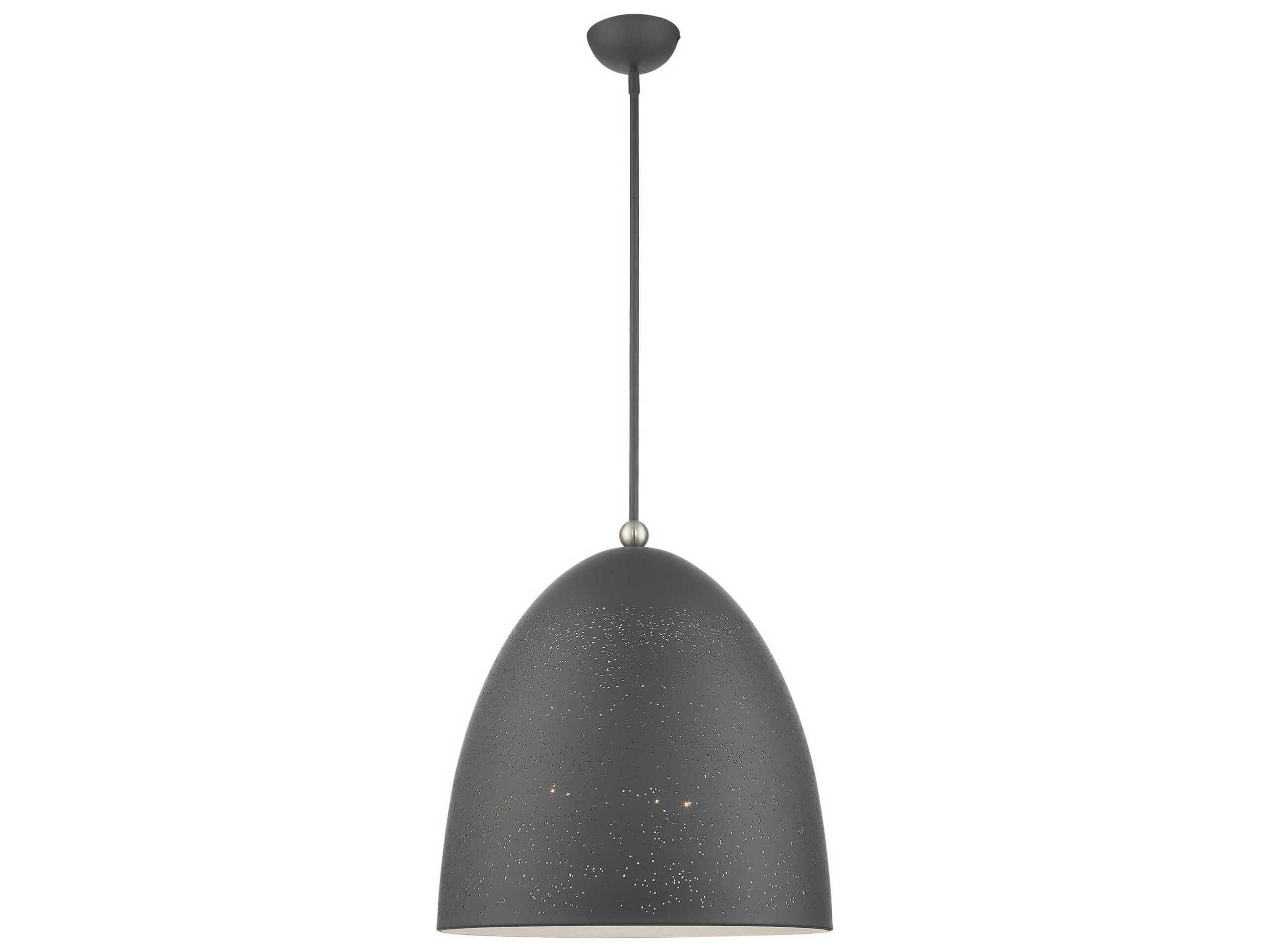 Arlington 3-Light Scandinavian Gray Brushed Nickel Bell Pendant