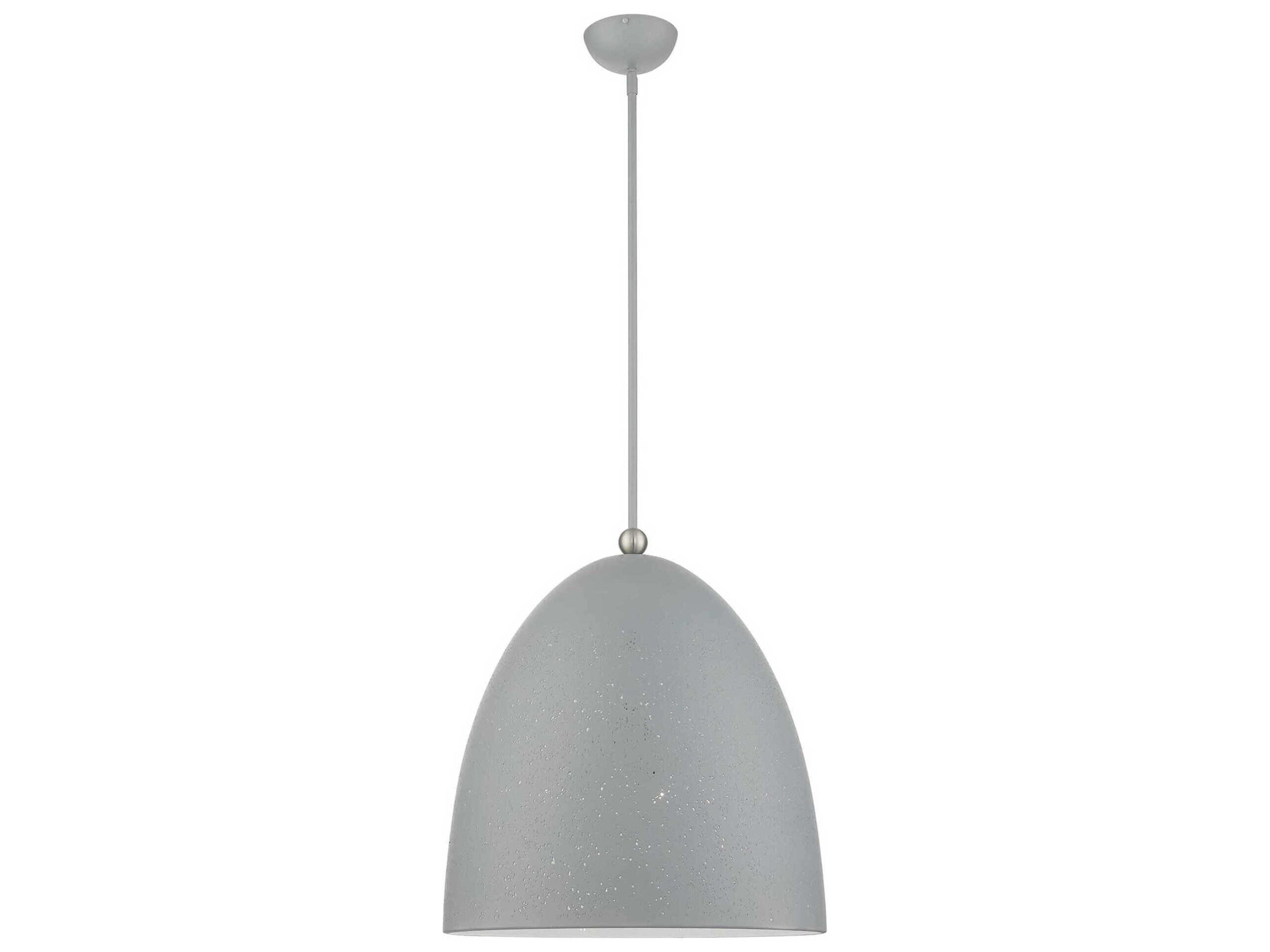 Arlington 3-Light Nordic Gray Brushed Nickel Bell Pendant