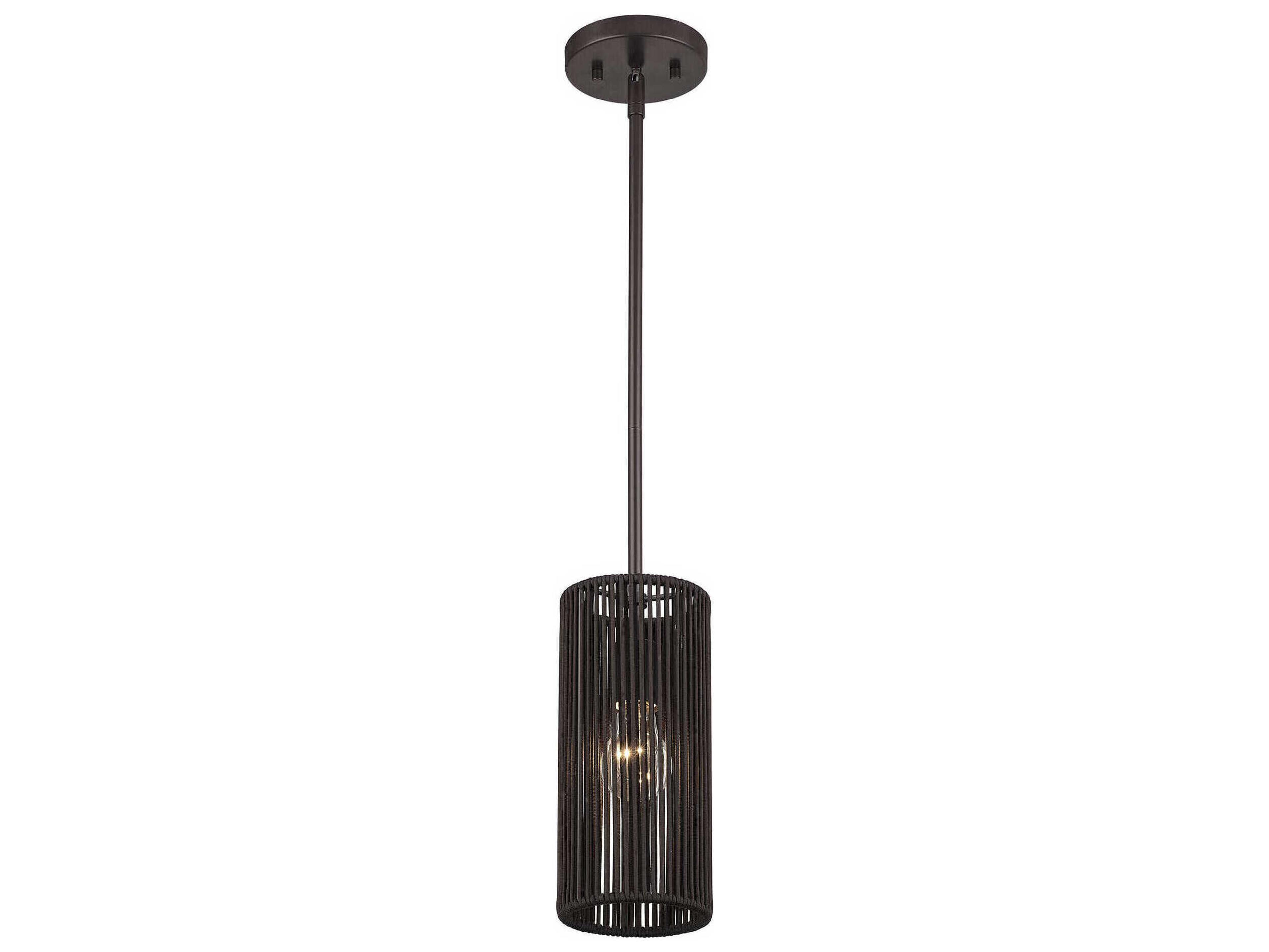 Acordia 1-Light English Bronze Cylinder Mini Pendant