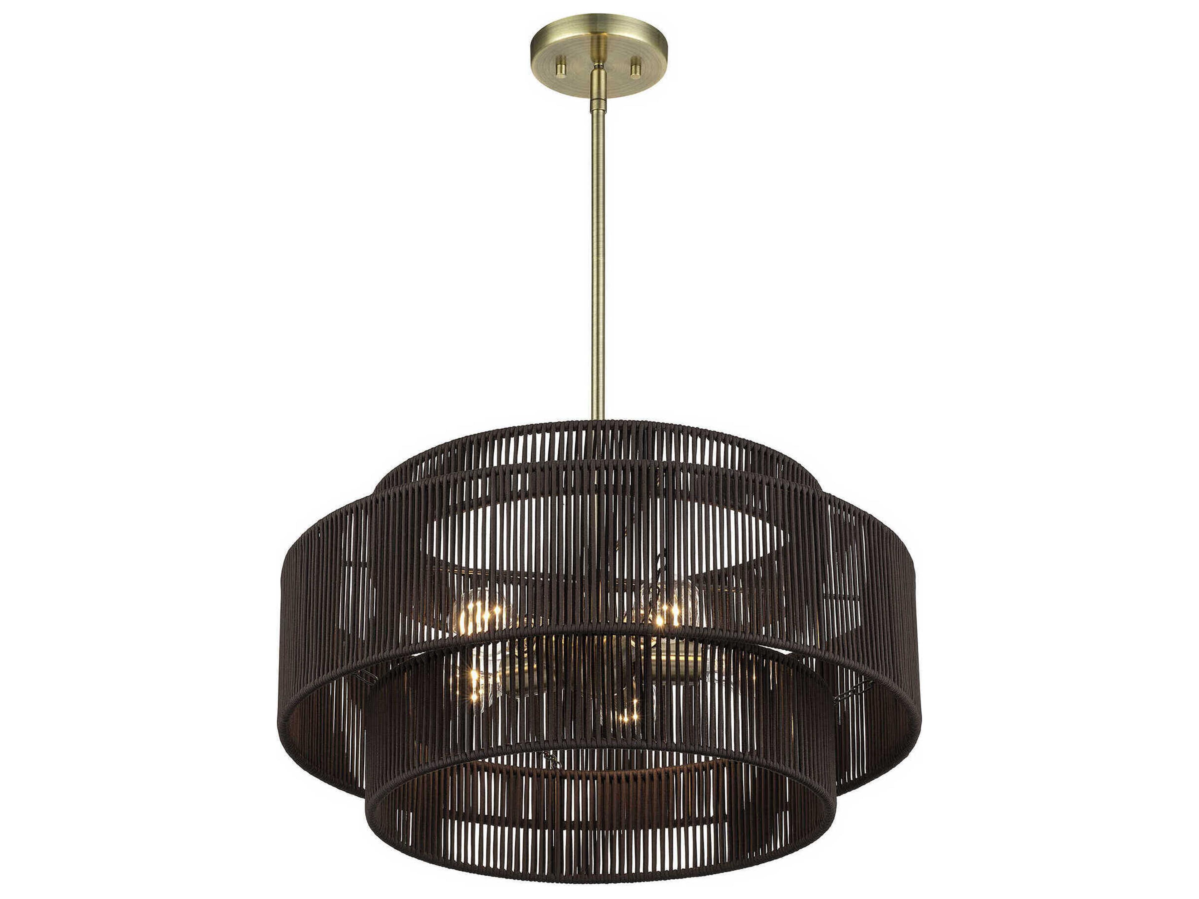 Livex Lighting Acordia 5-Light Antique Brass Round Pendant