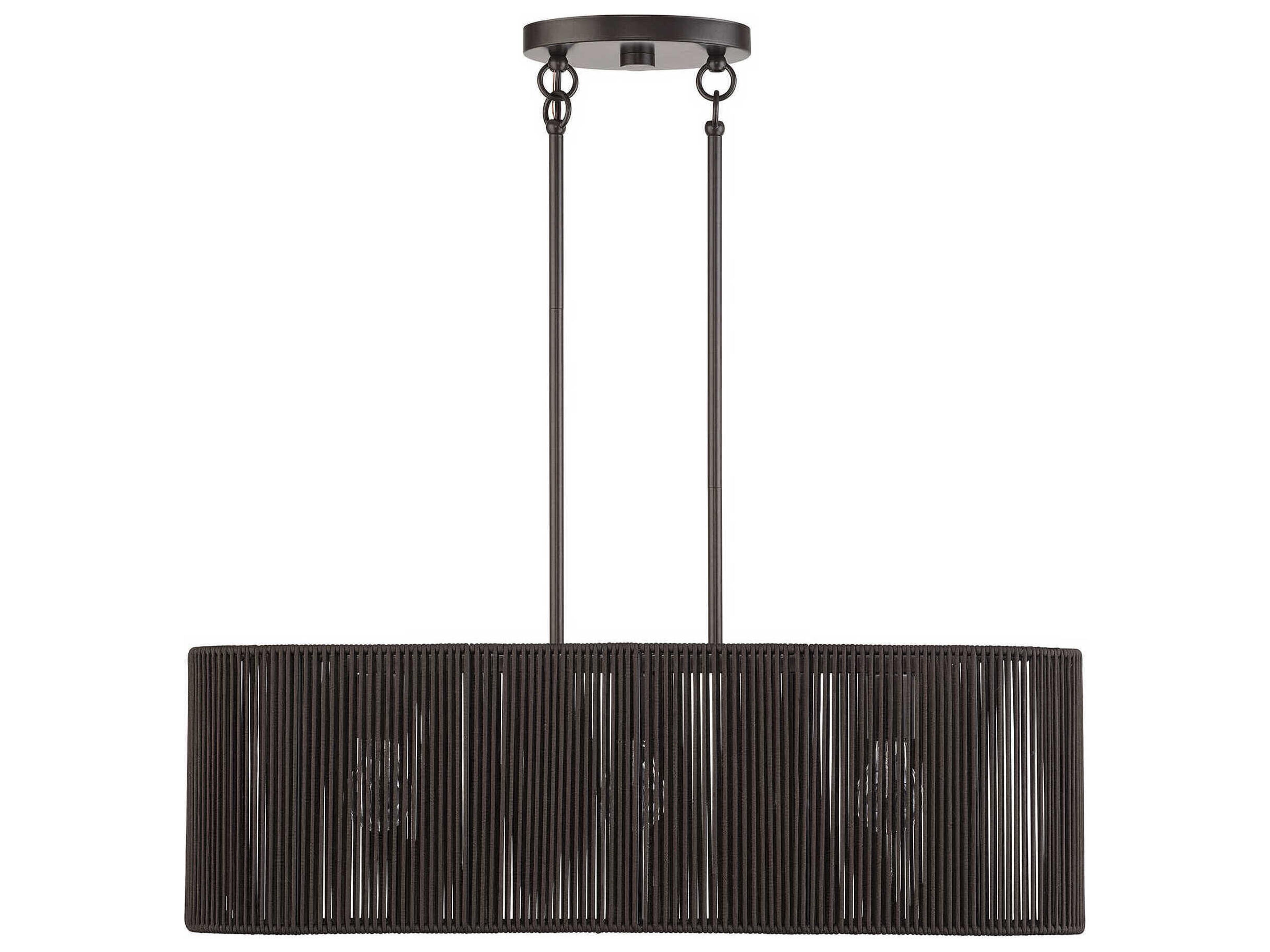 Livex Lighting Acordia 3-Light English Bronze Linear Island Pendant