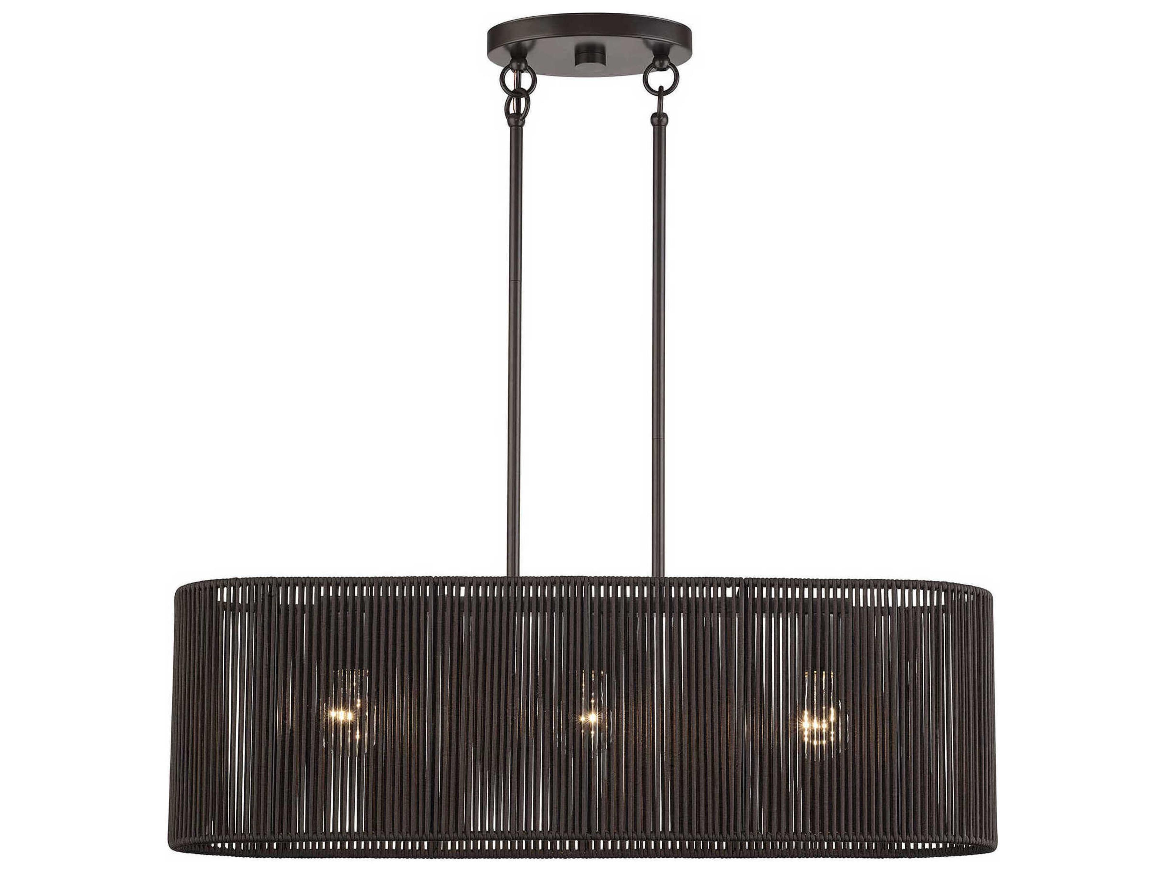 Livex Lighting Acordia 3-Light English Bronze Linear Island Pendant