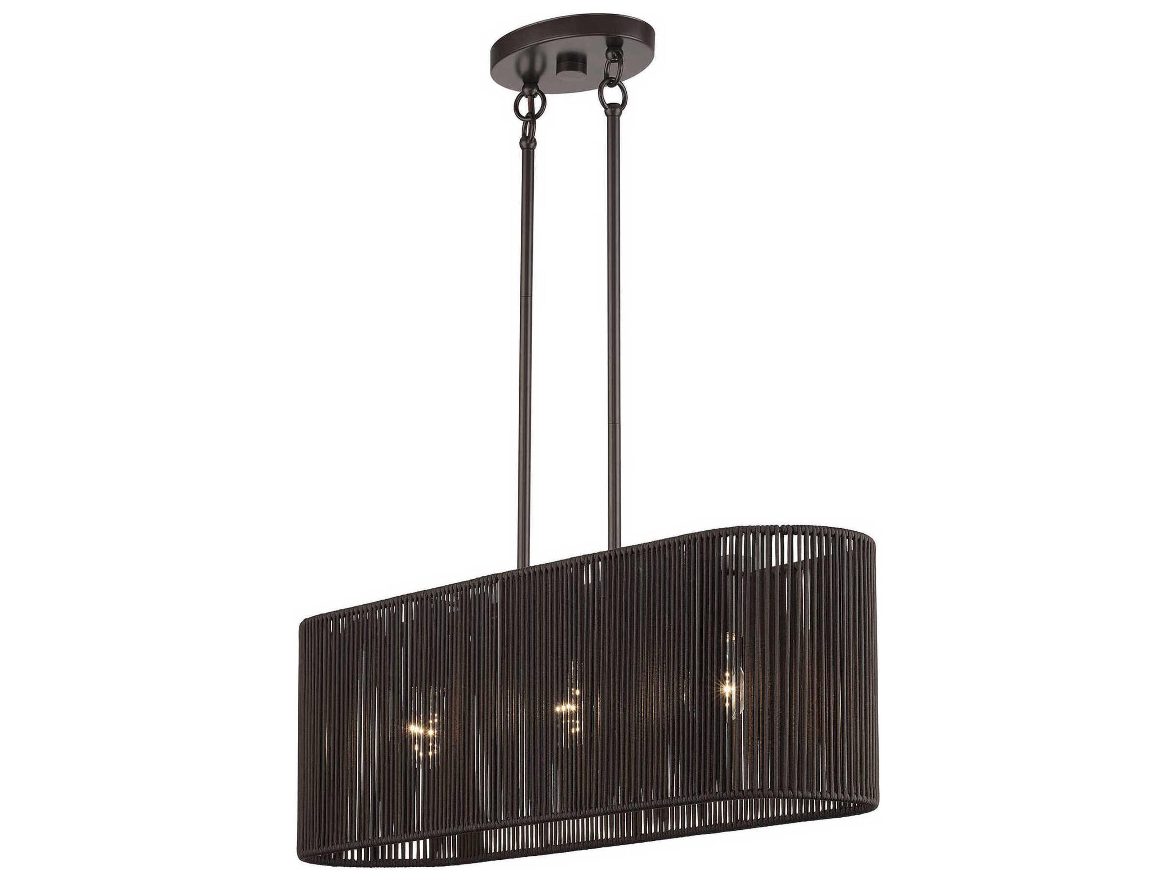 Livex Lighting Acordia 3-Light English Bronze Linear Island Pendant