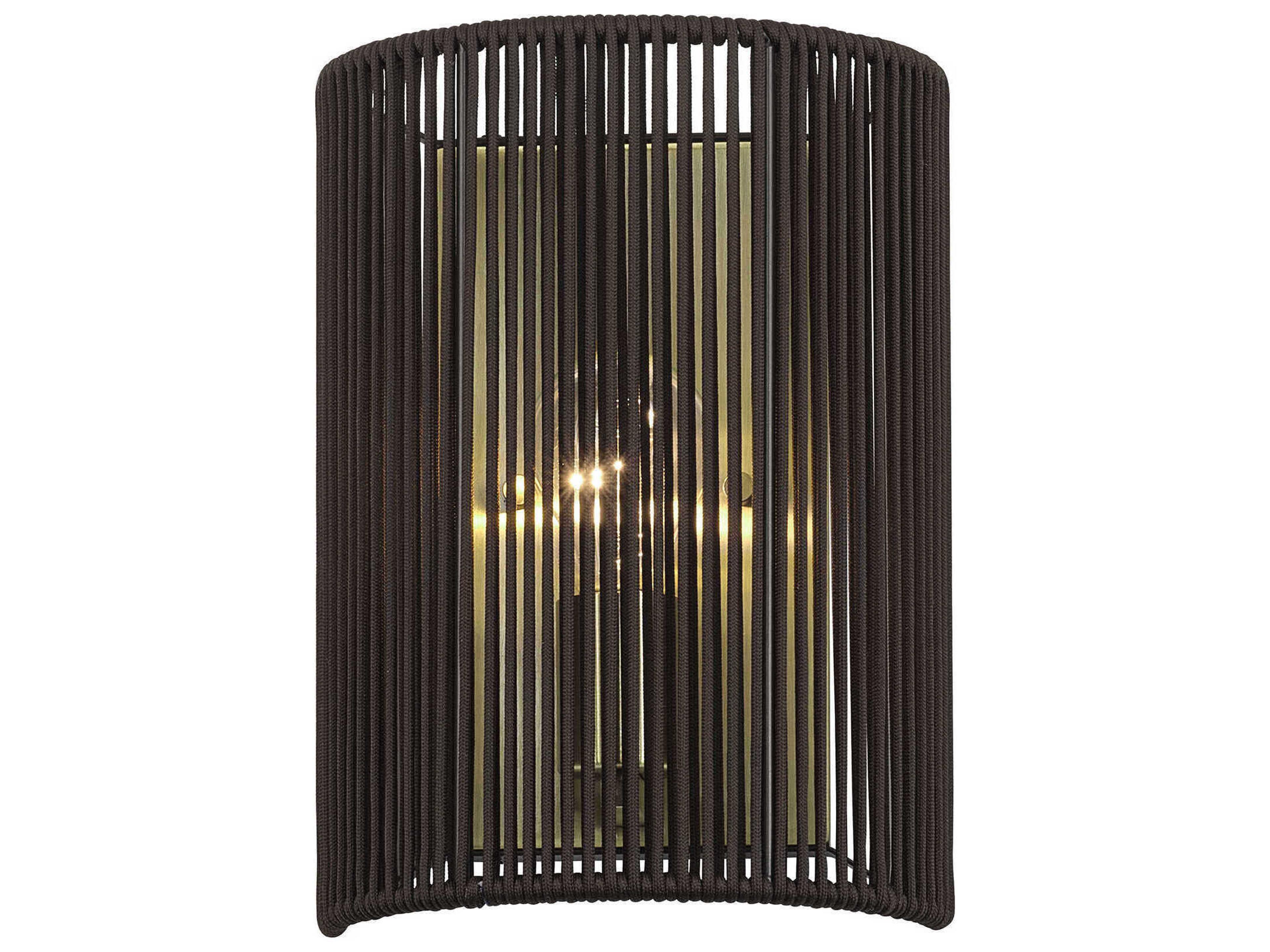 Livex Lighting Acordia 1-Light Antique Brass Wall Sconce