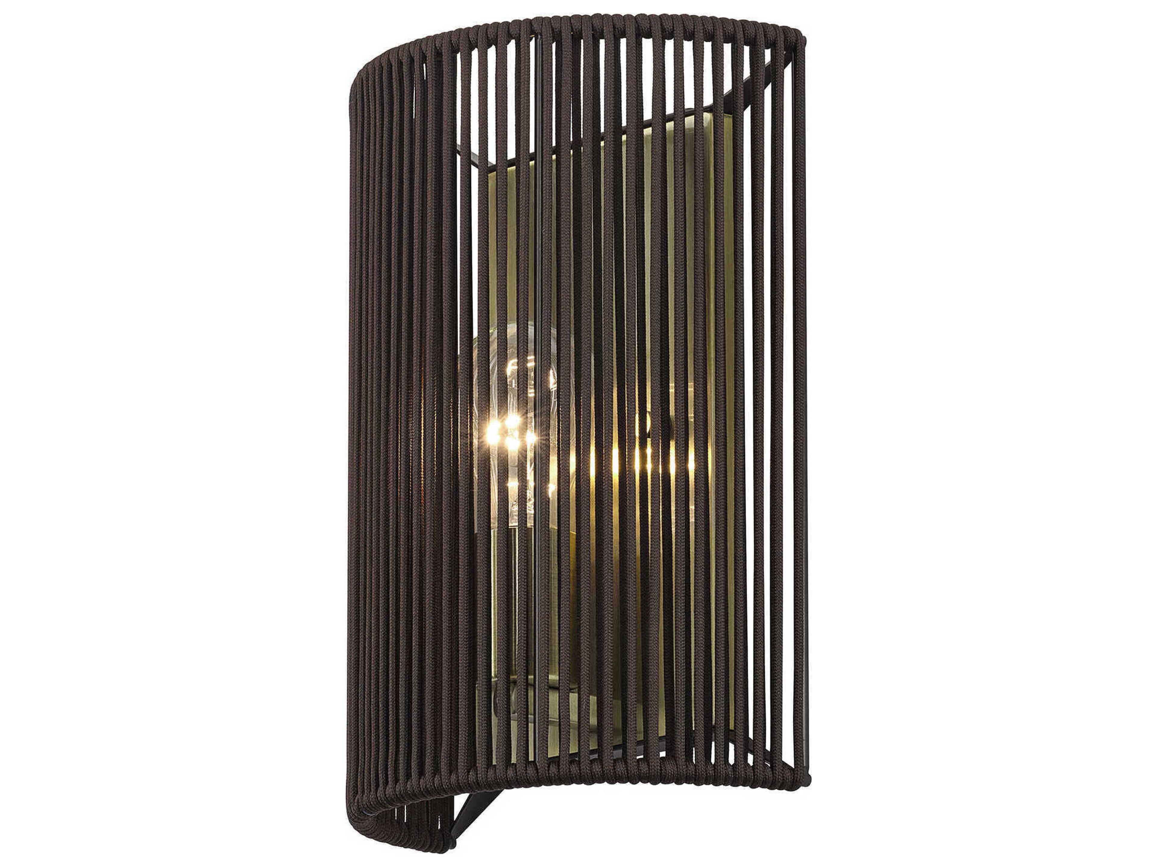 Livex Lighting Acordia 1-Light Antique Brass Wall Sconce