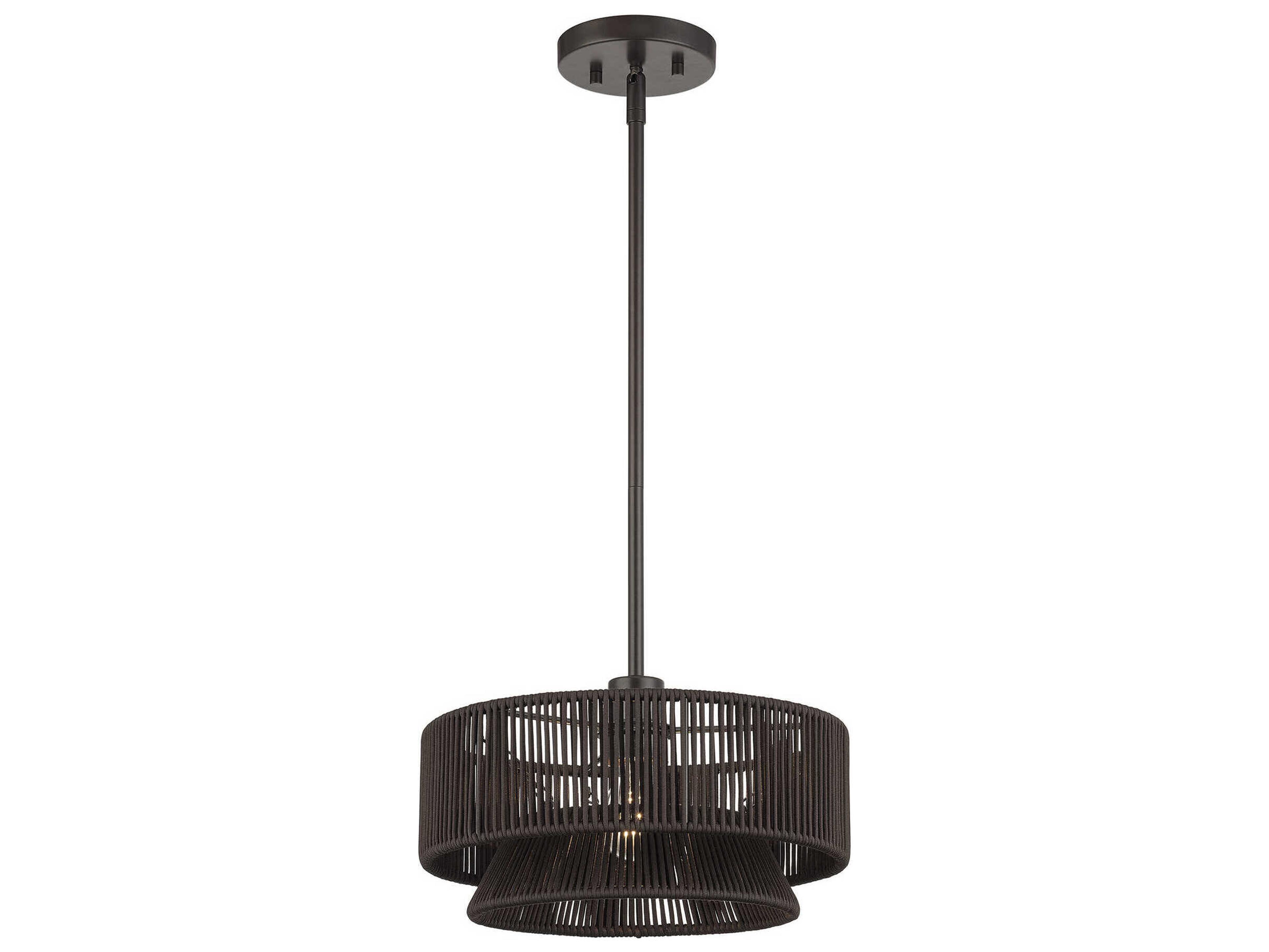 Livex Lighting Florell 1-Light English Bronze Drum Pendant