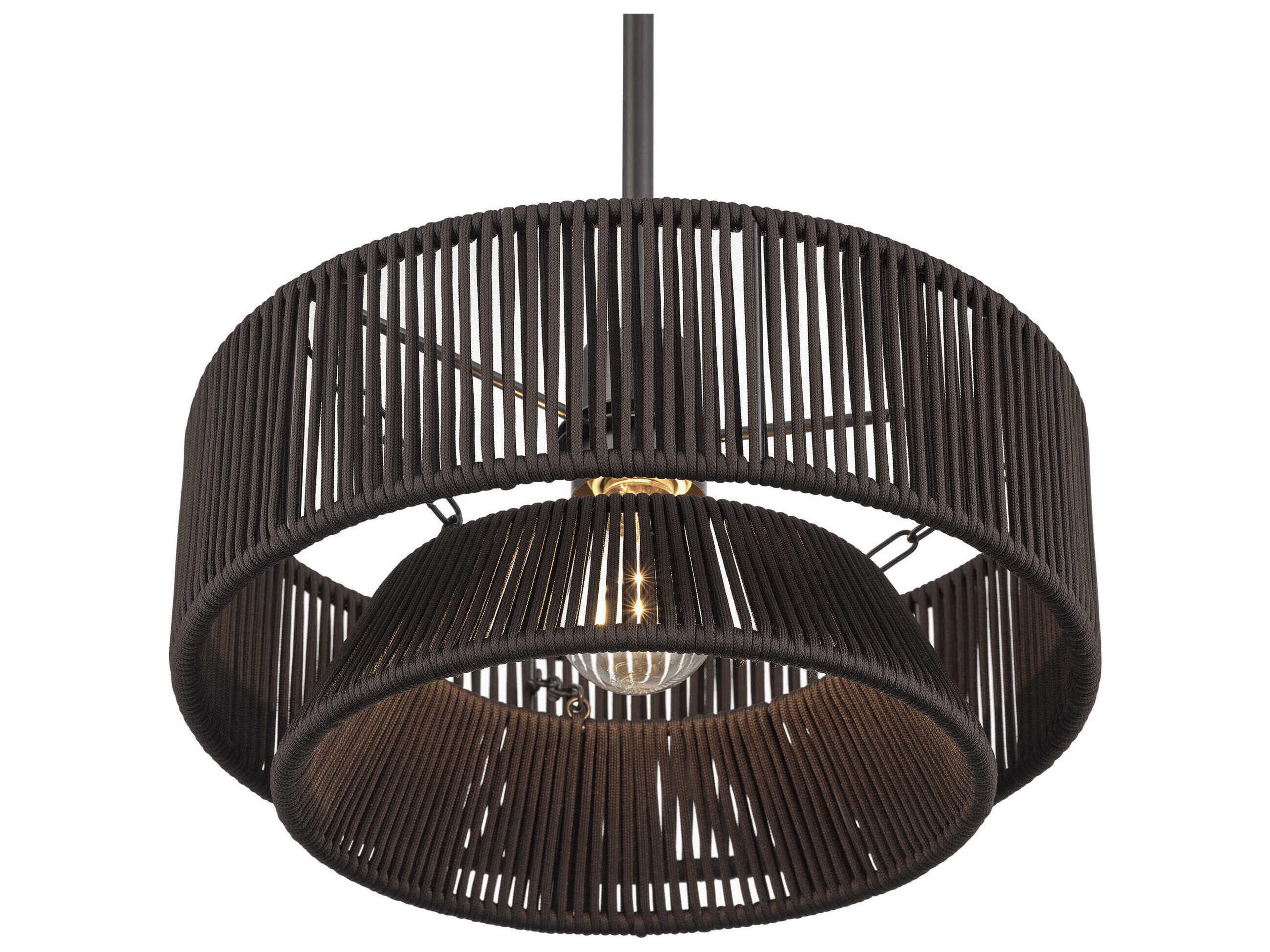 Livex Lighting Florell 1-Light English Bronze Drum Pendant