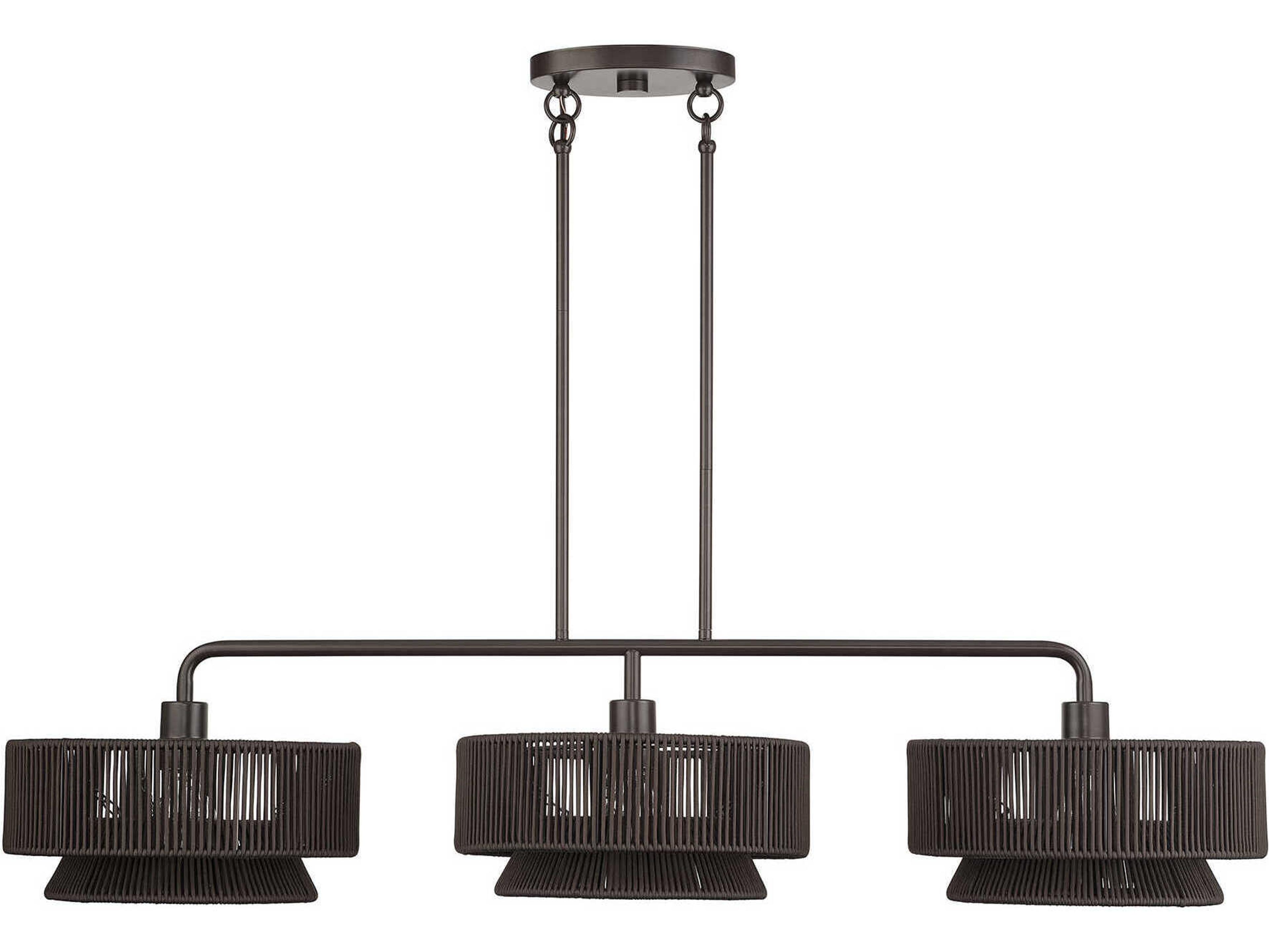 Livex Lighting Florell 3-Light English Bronze Drum Island Pendant