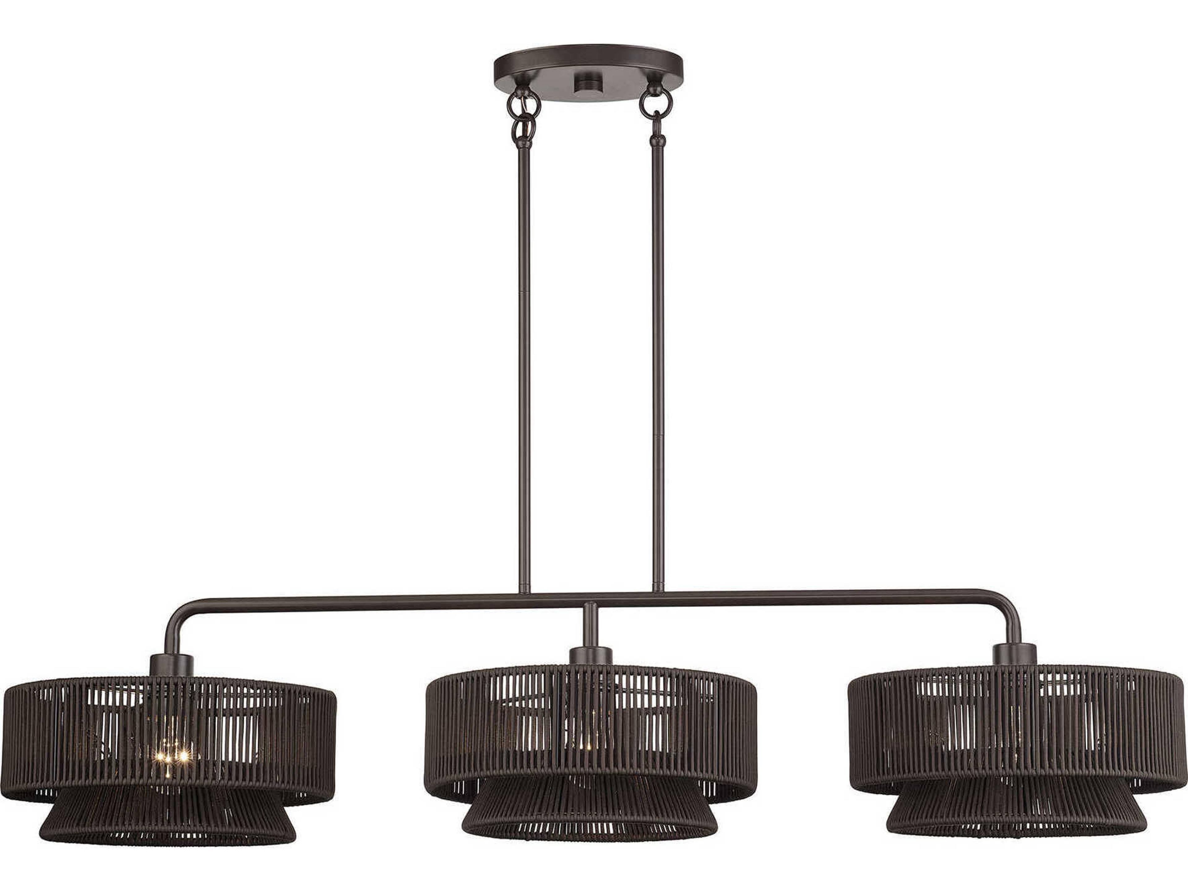 Livex Lighting Florell 3-Light English Bronze Drum Island Pendant