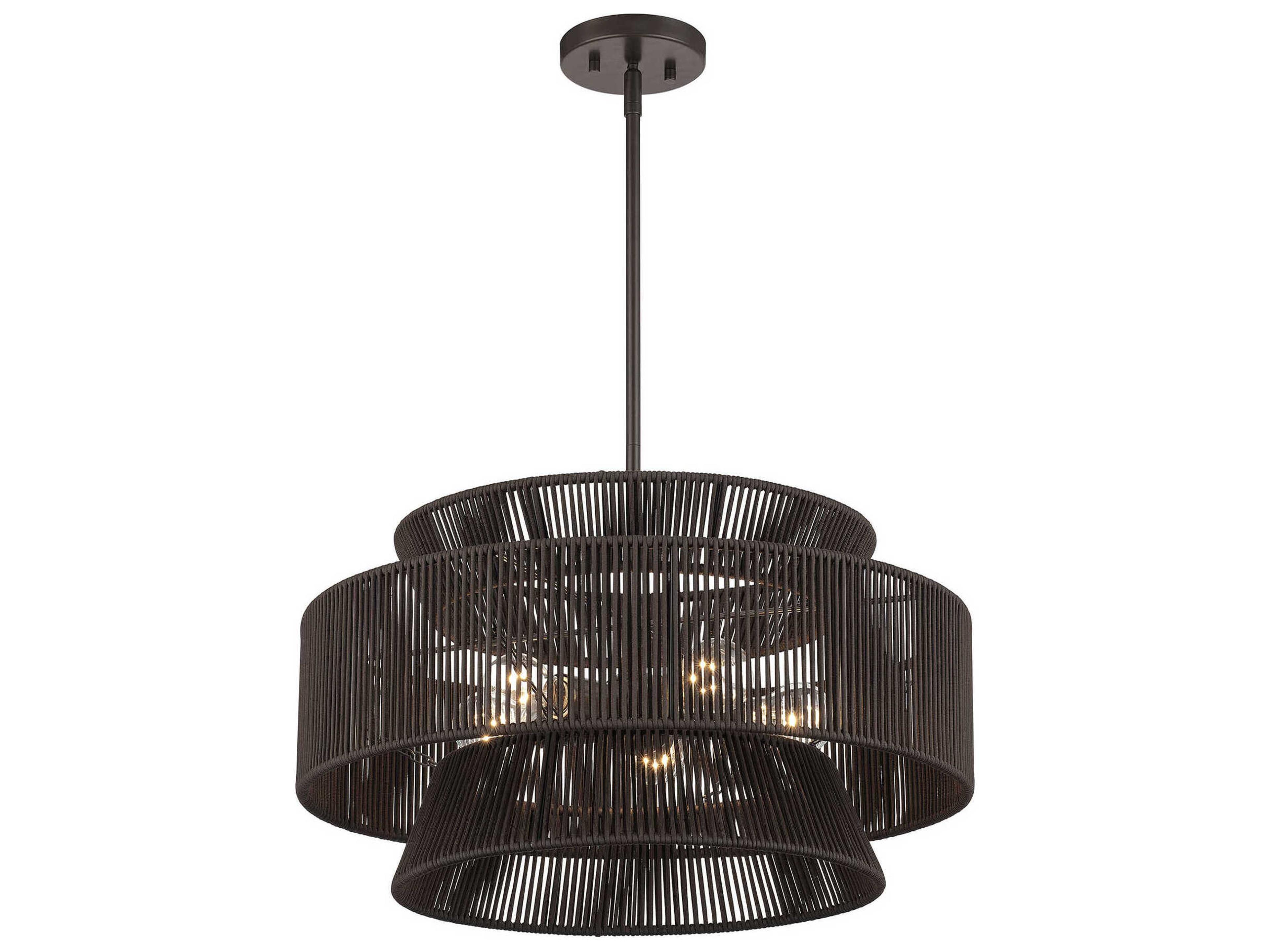 Livex Lighting Florell 5-Light English Bronze Drum Pendant