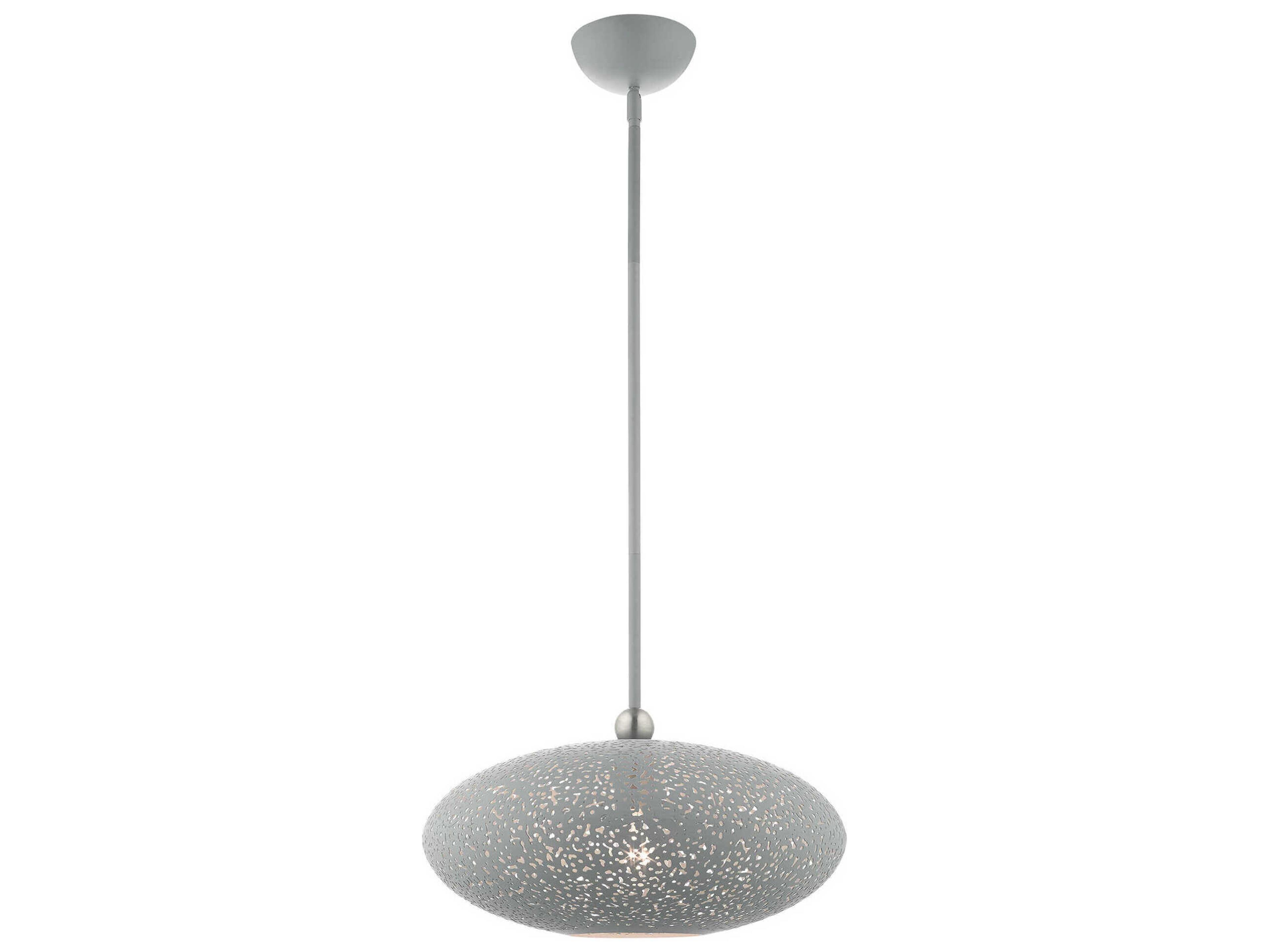 Charlton 1-Light Nordic Gray Brushed Nickel Globe Pendant