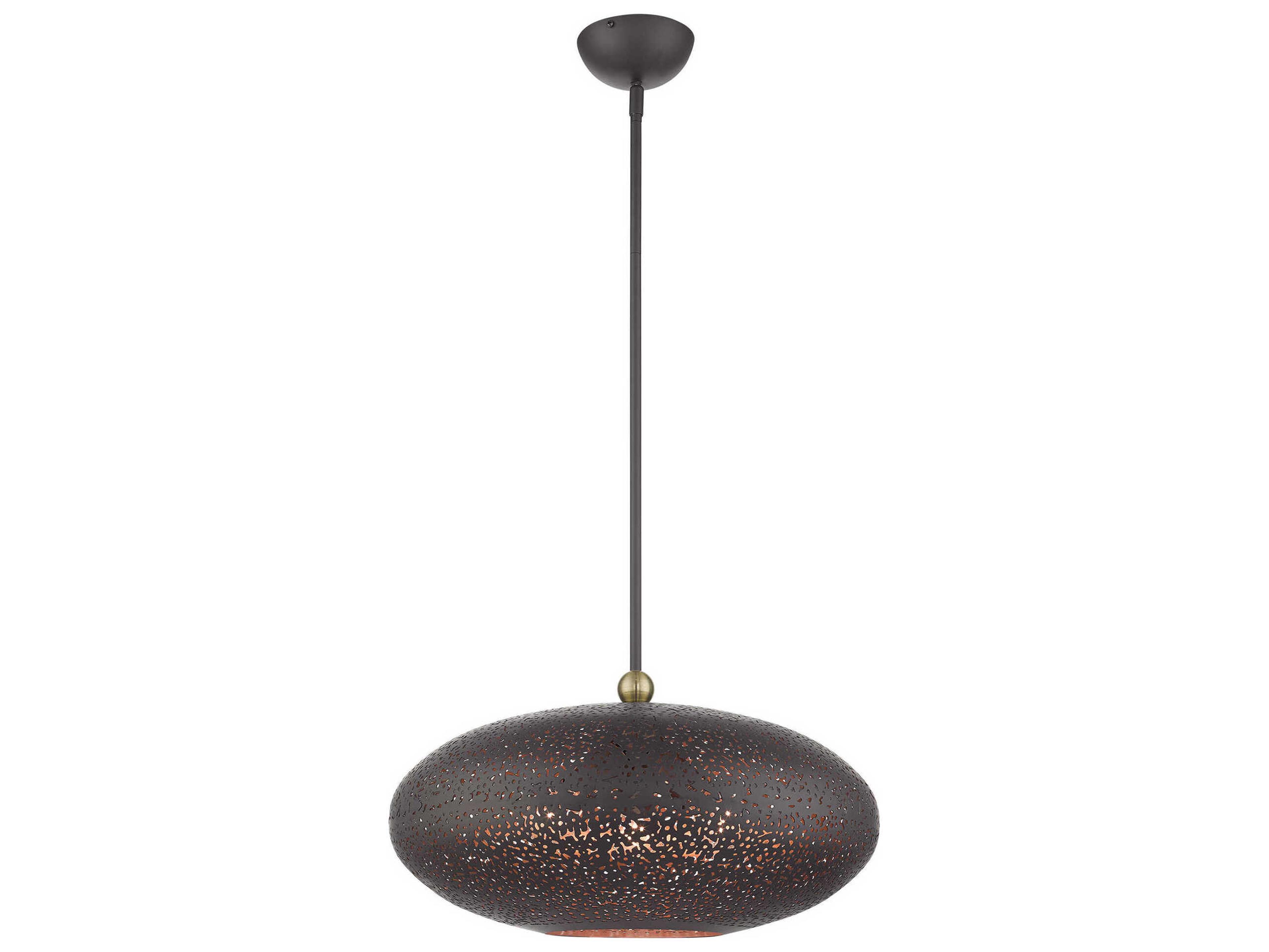 Charlton 3-Light Bronze Antique Brass Globe Pendant