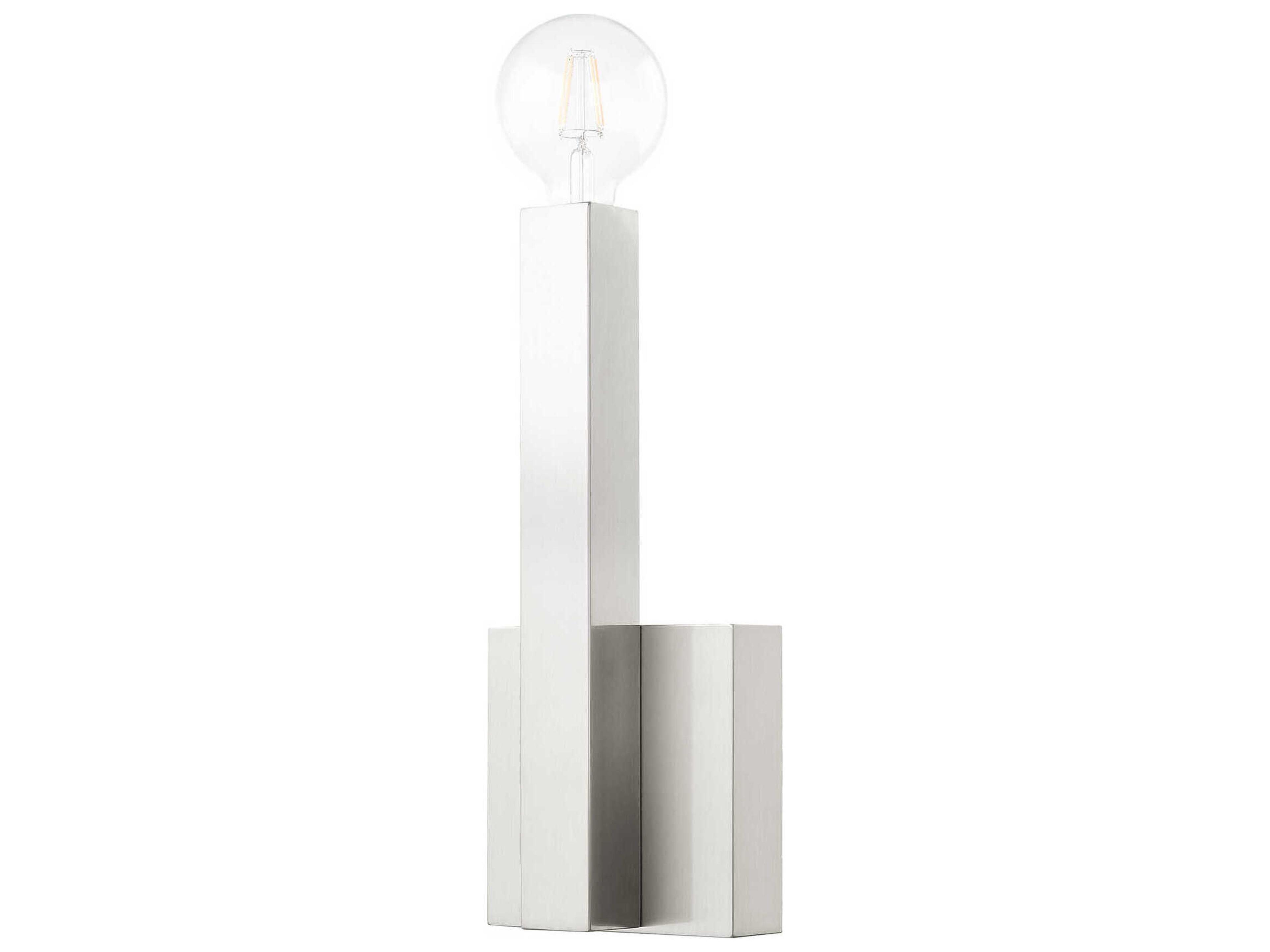 Livex Lighting Solna 1-Light Brushed Nickel Wall Sconce