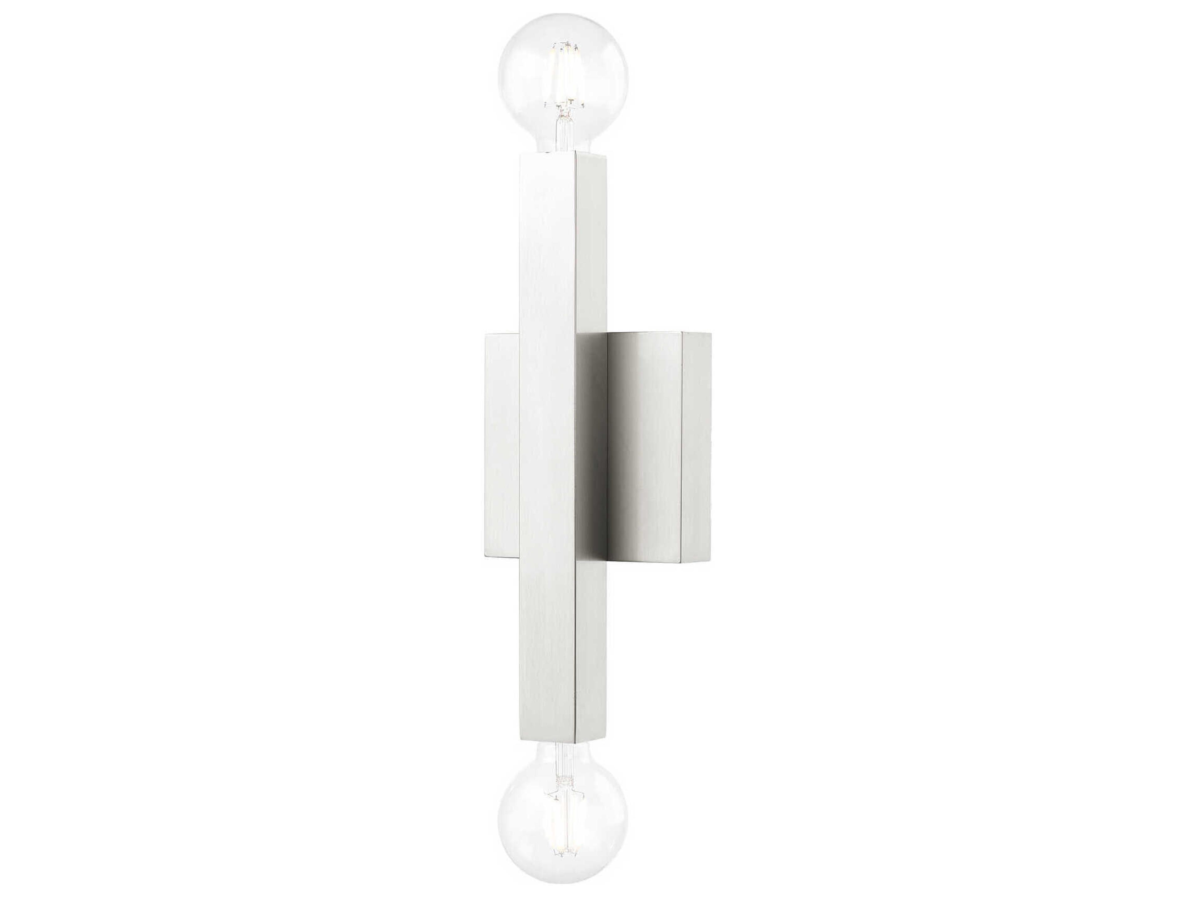 Solna 2-Light Brushed Nickel Wall Sconce