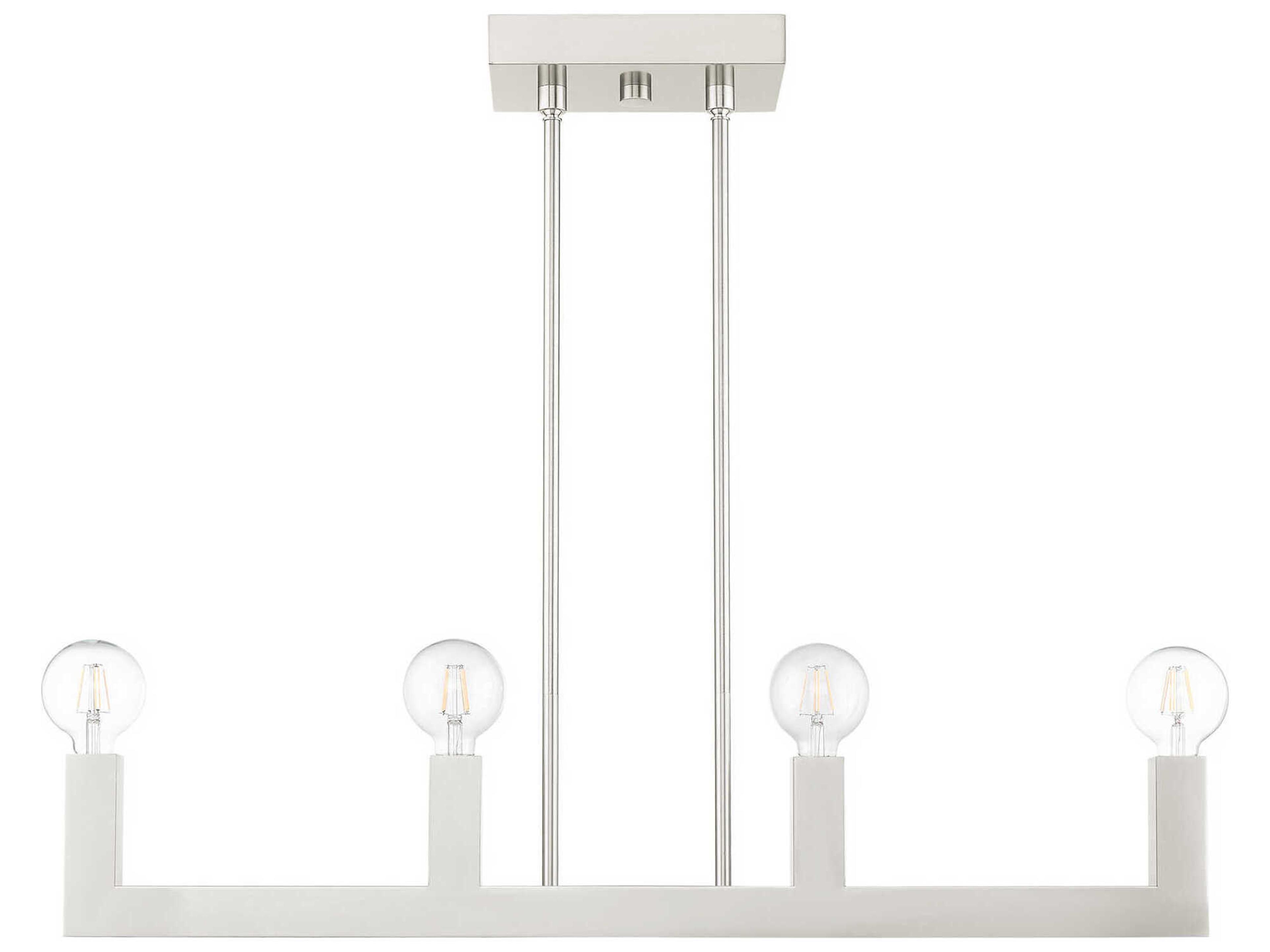 Livex Lighting Solna 4-Light Brushed Nickel Island Pendant